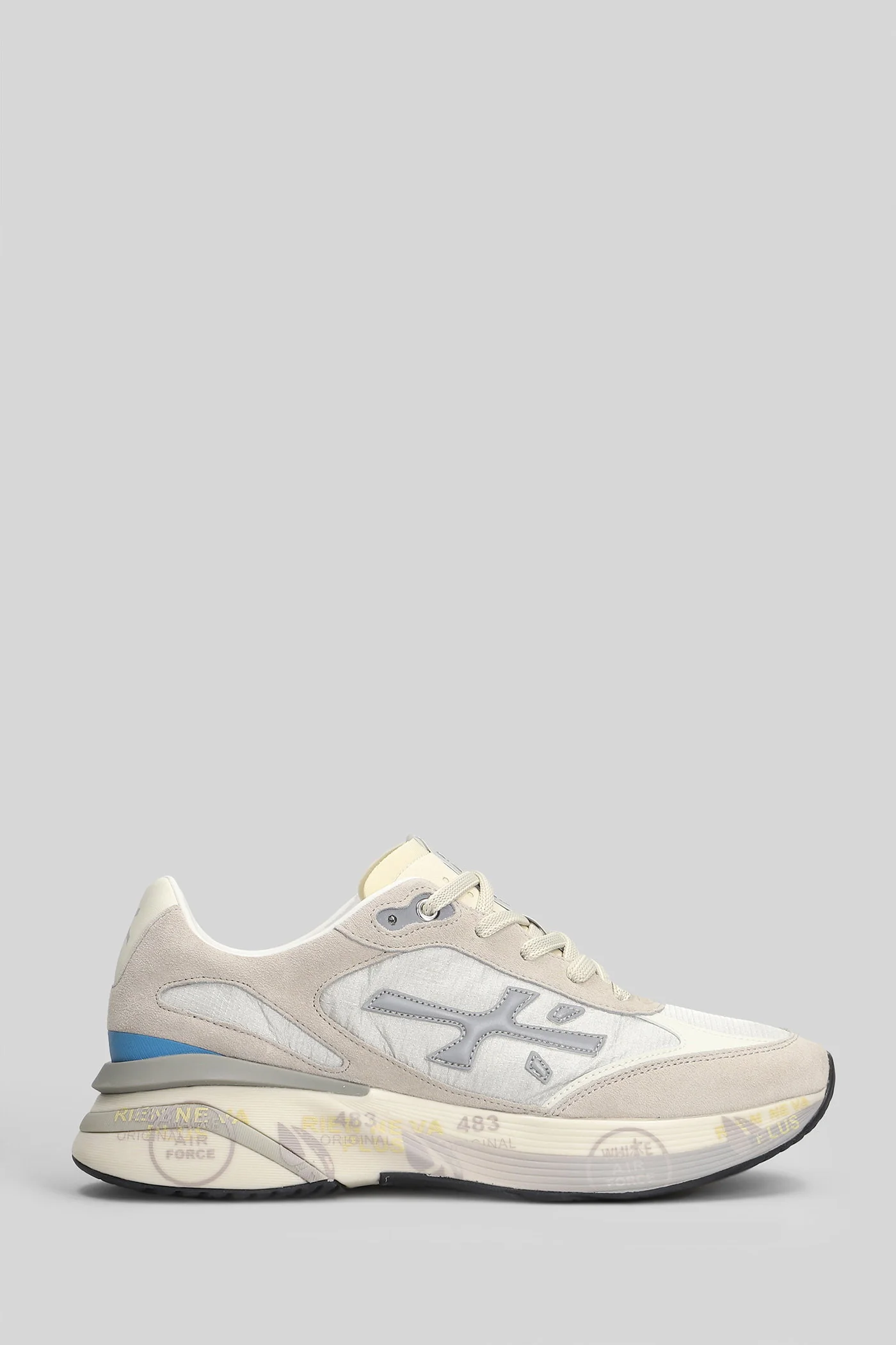 Moerun Sneakers in grey Suede and fabric