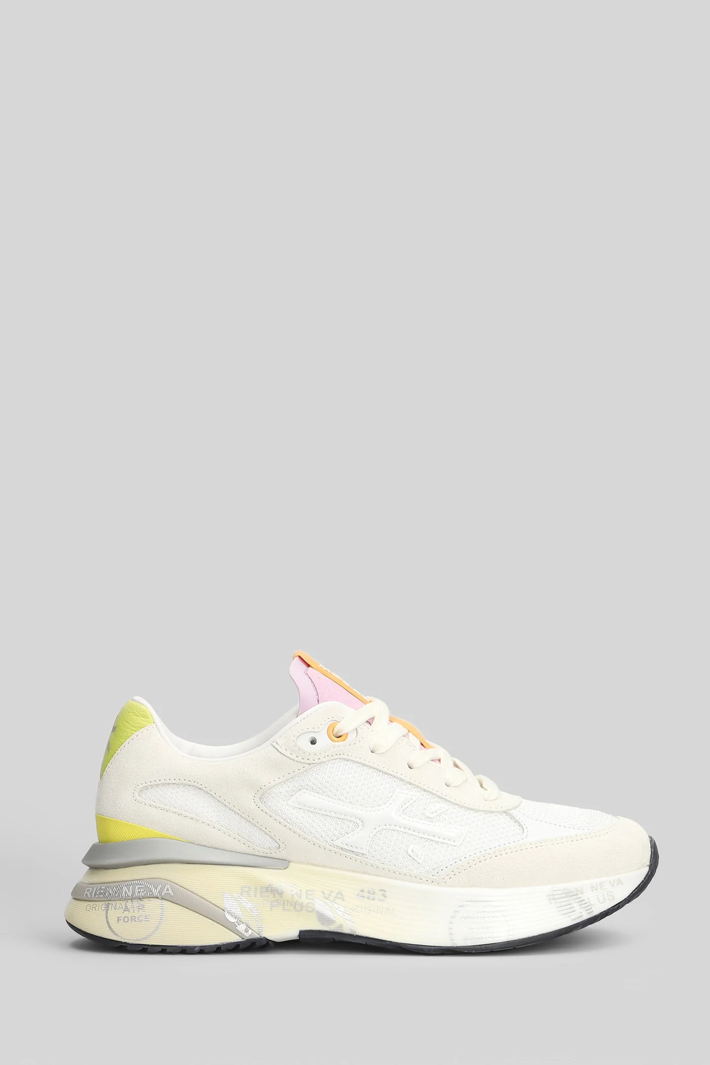 Moerun Sneakers in white Suede and fabric
