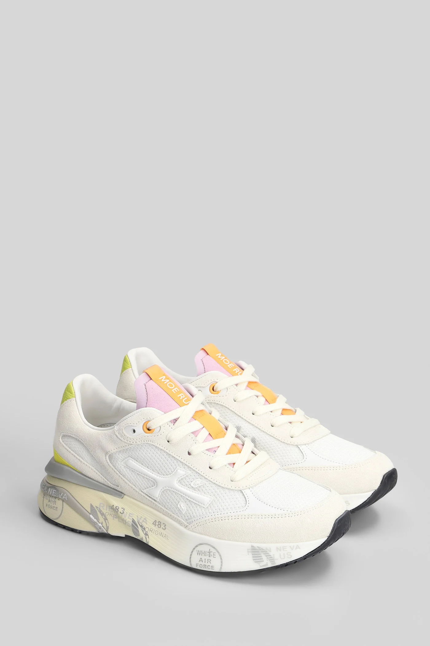 Moerun Sneakers in white Suede and fabric - Image 2