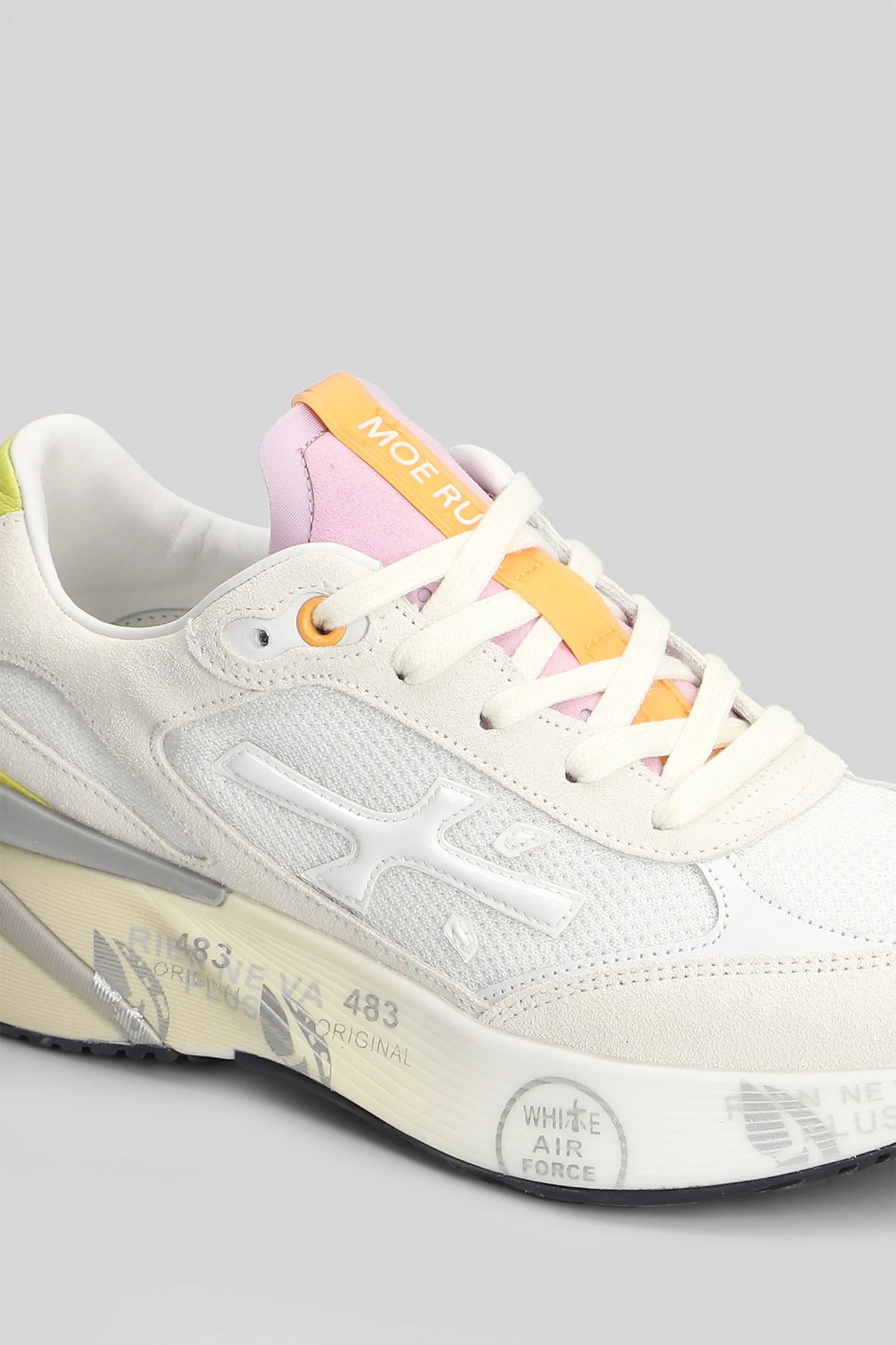 Moerun Sneakers in white Suede and fabric - Image 5