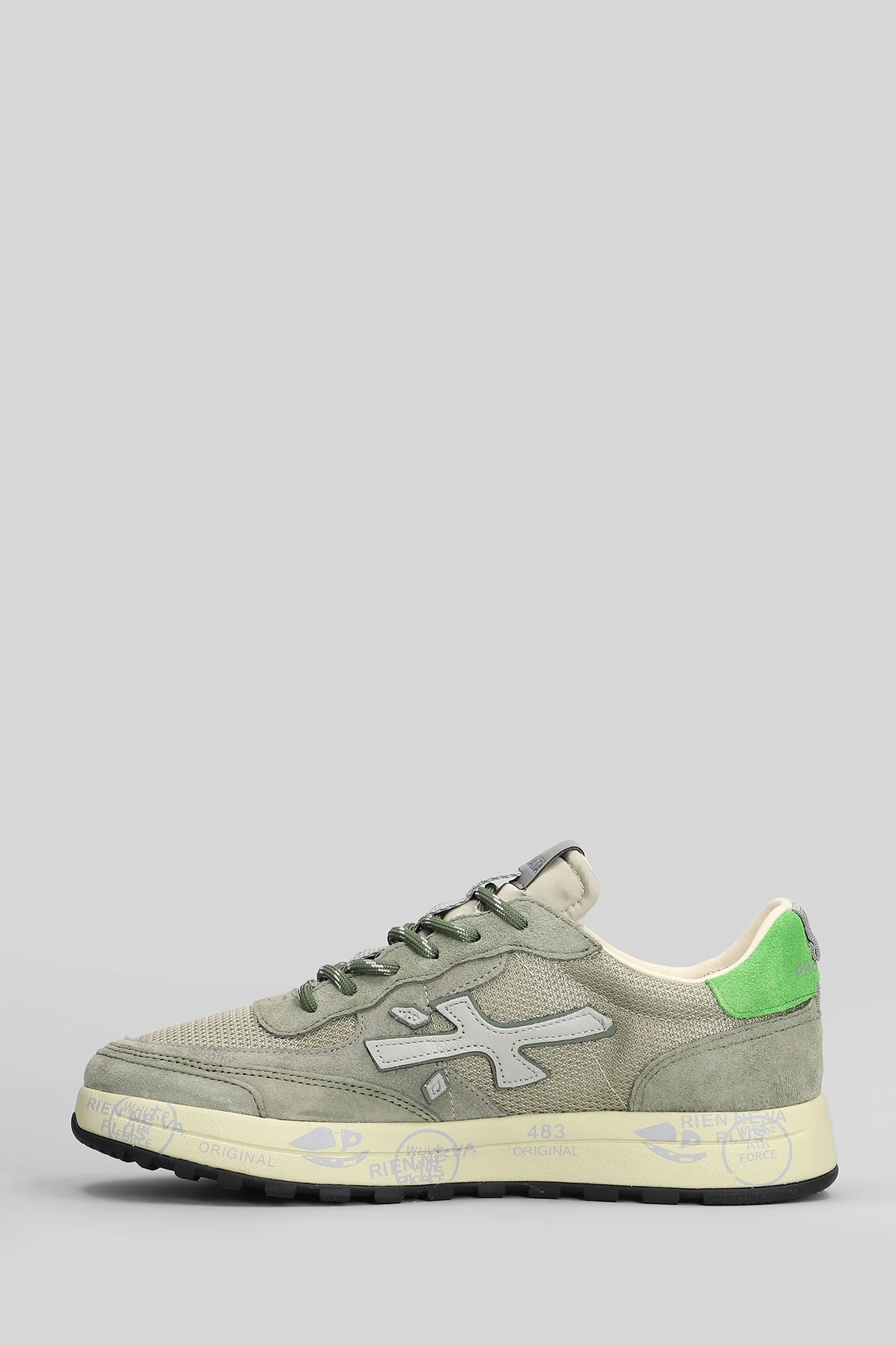 Nous Sneakers in green Suede and fabric - Image 3