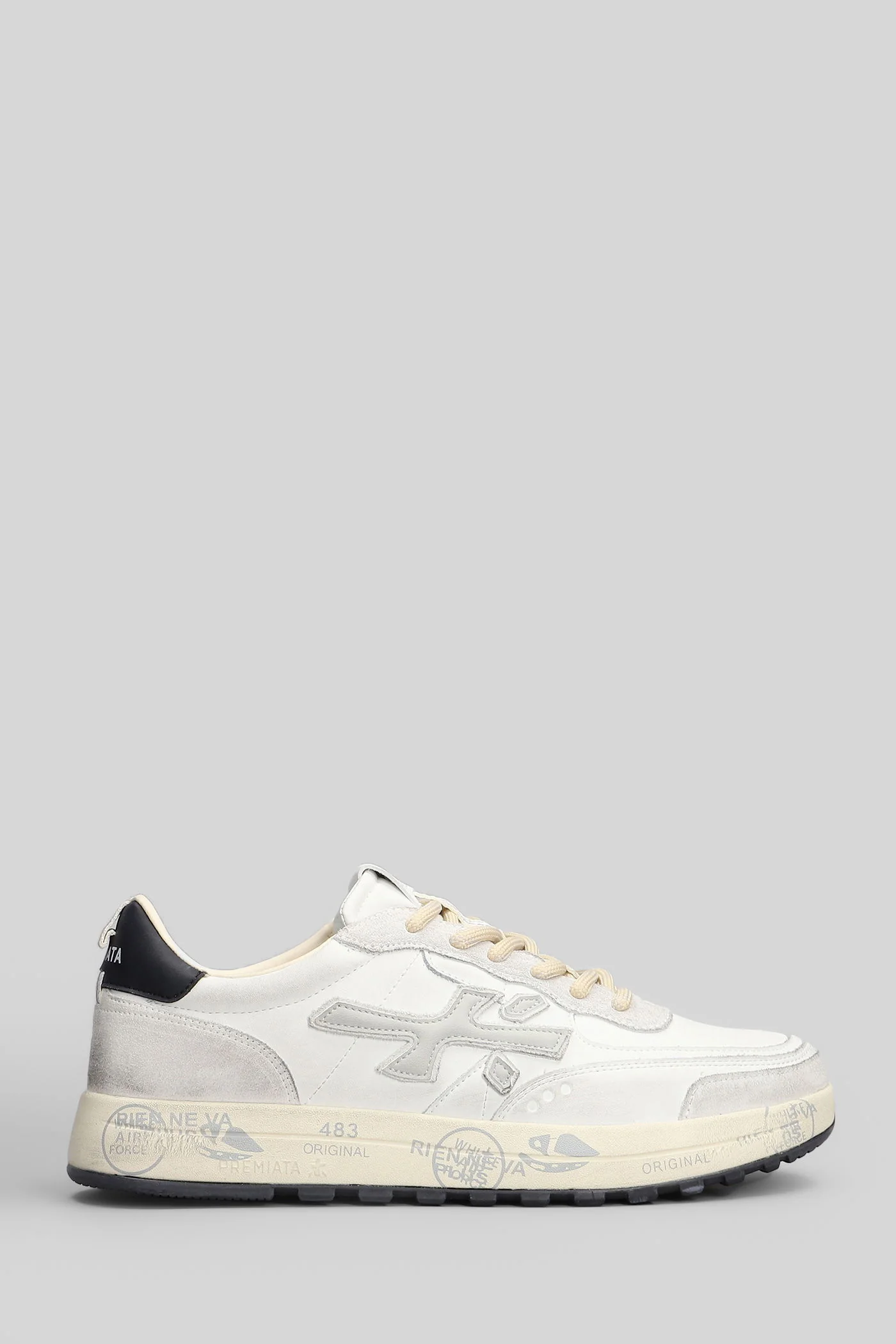 Nous Sneakers in white Suede and fabric