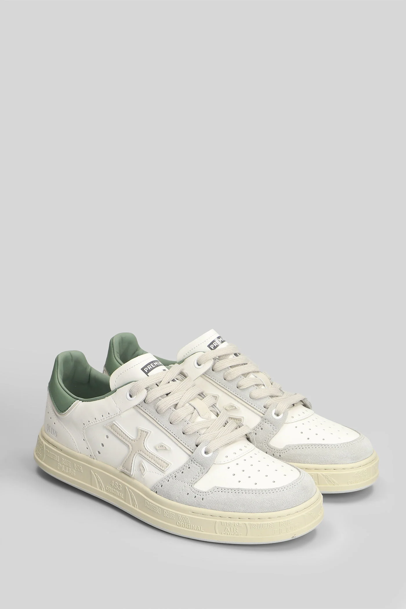 Quinn Sneakers in grey suede and leather - Image 2