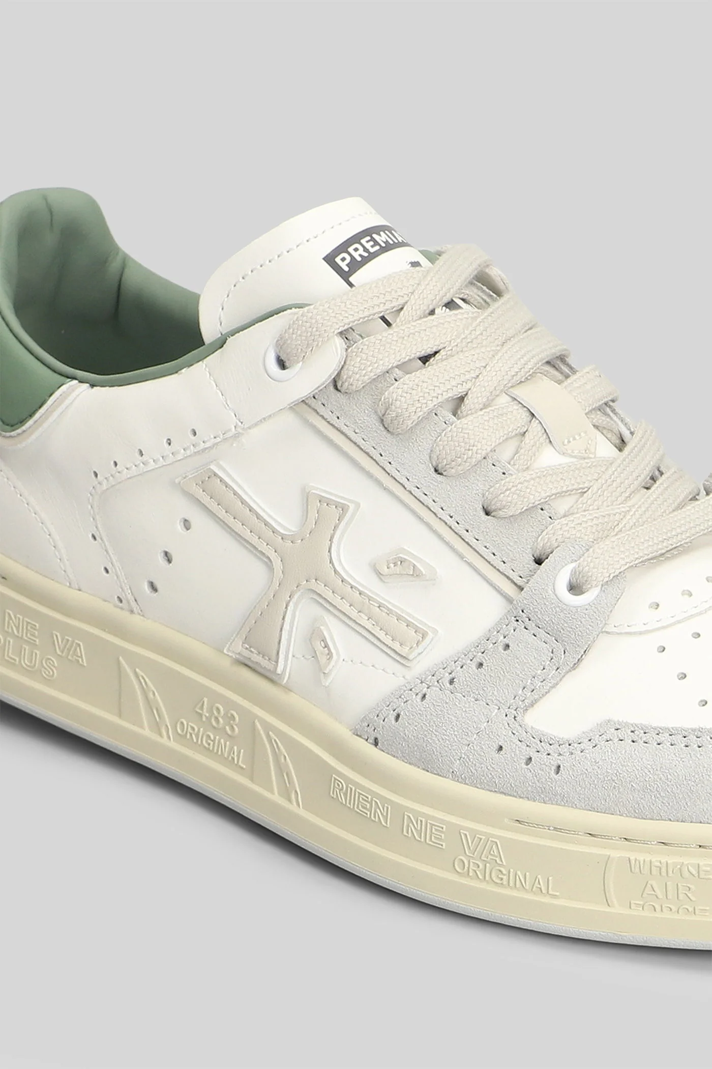 Quinn Sneakers in grey suede and leather - Image 5