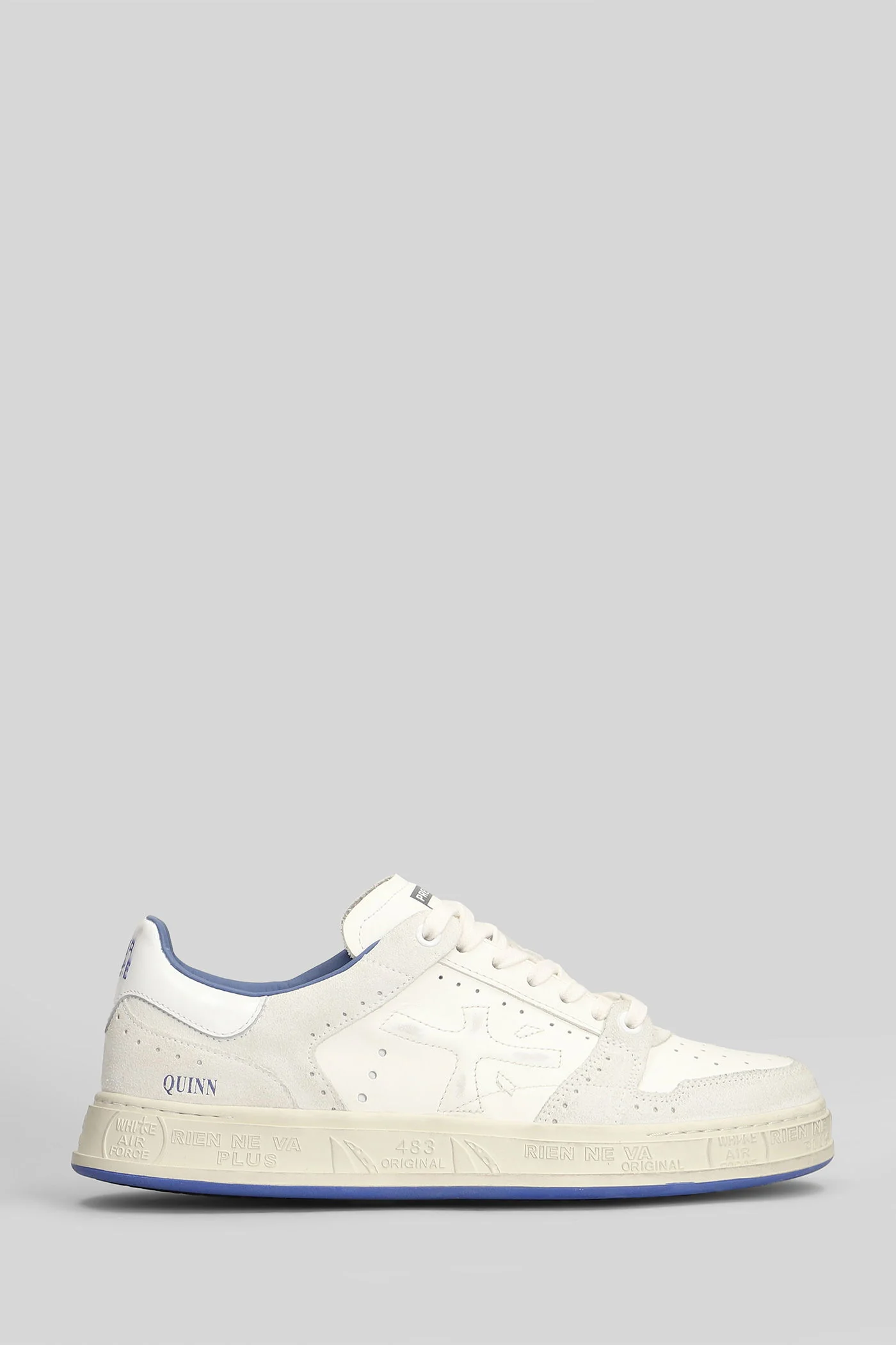 Quinn Sneakers in grey suede and leather