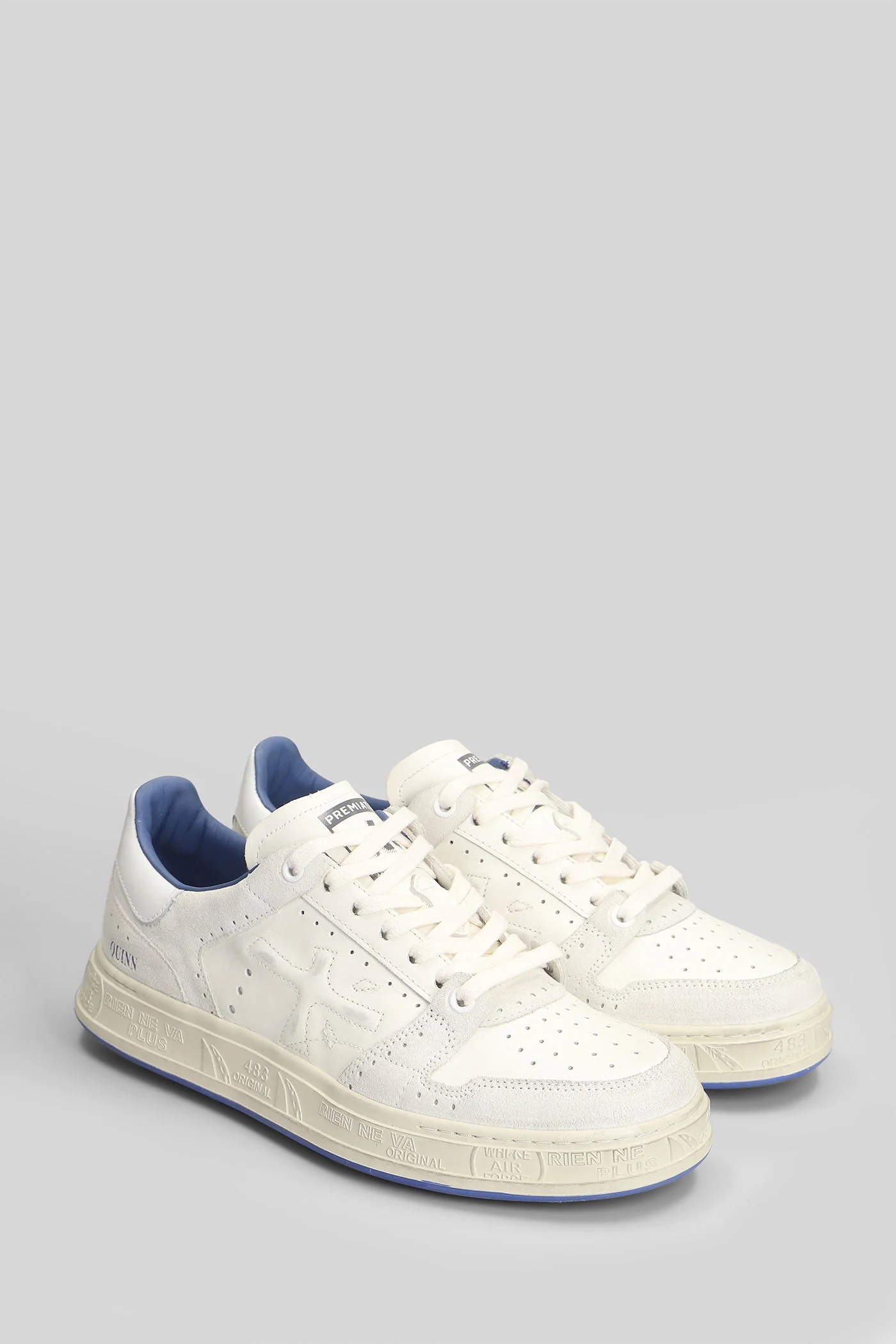 Quinn Sneakers in grey suede and leather - Image 2