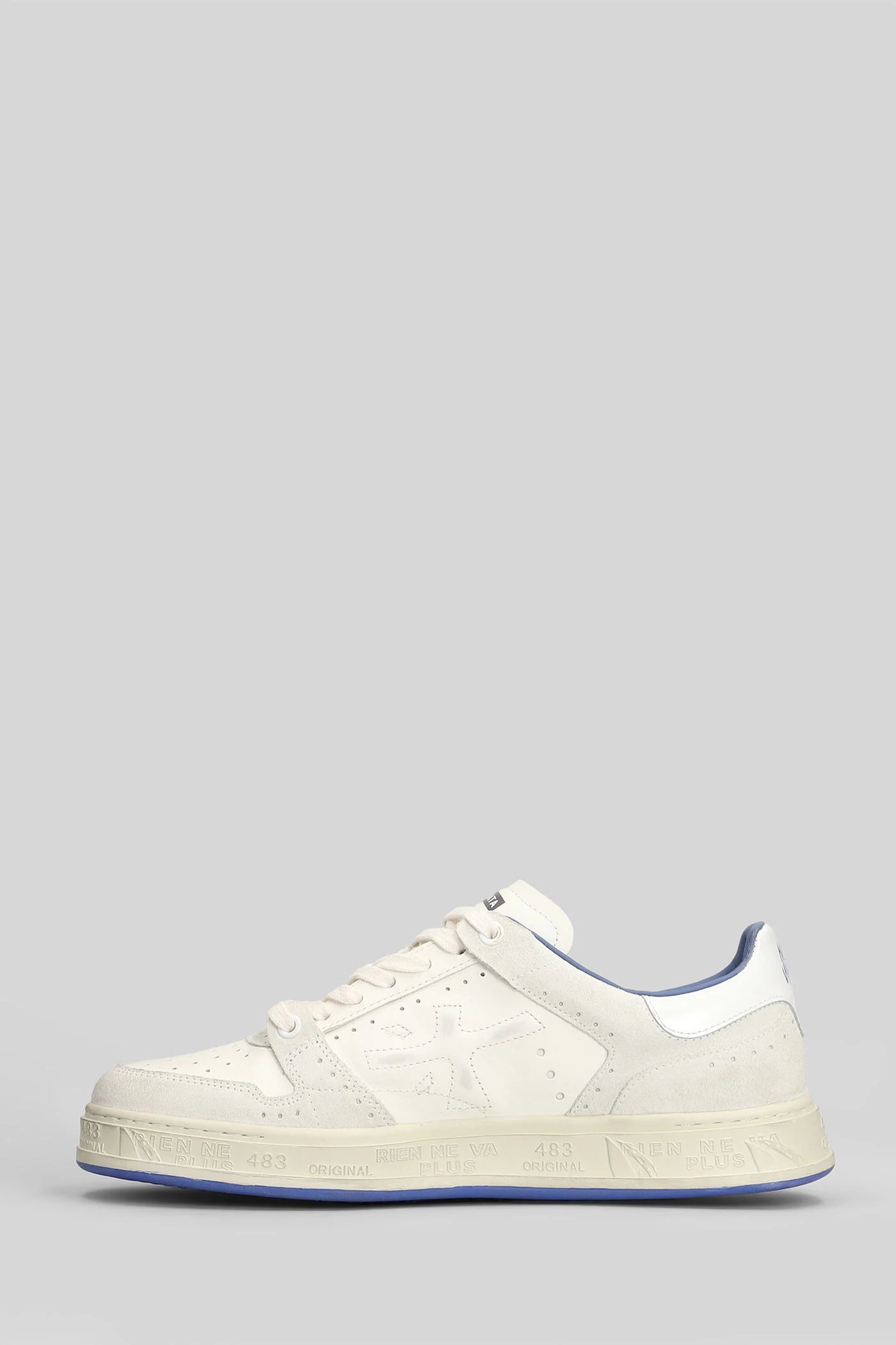 Quinn Sneakers in grey suede and leather - Image 3