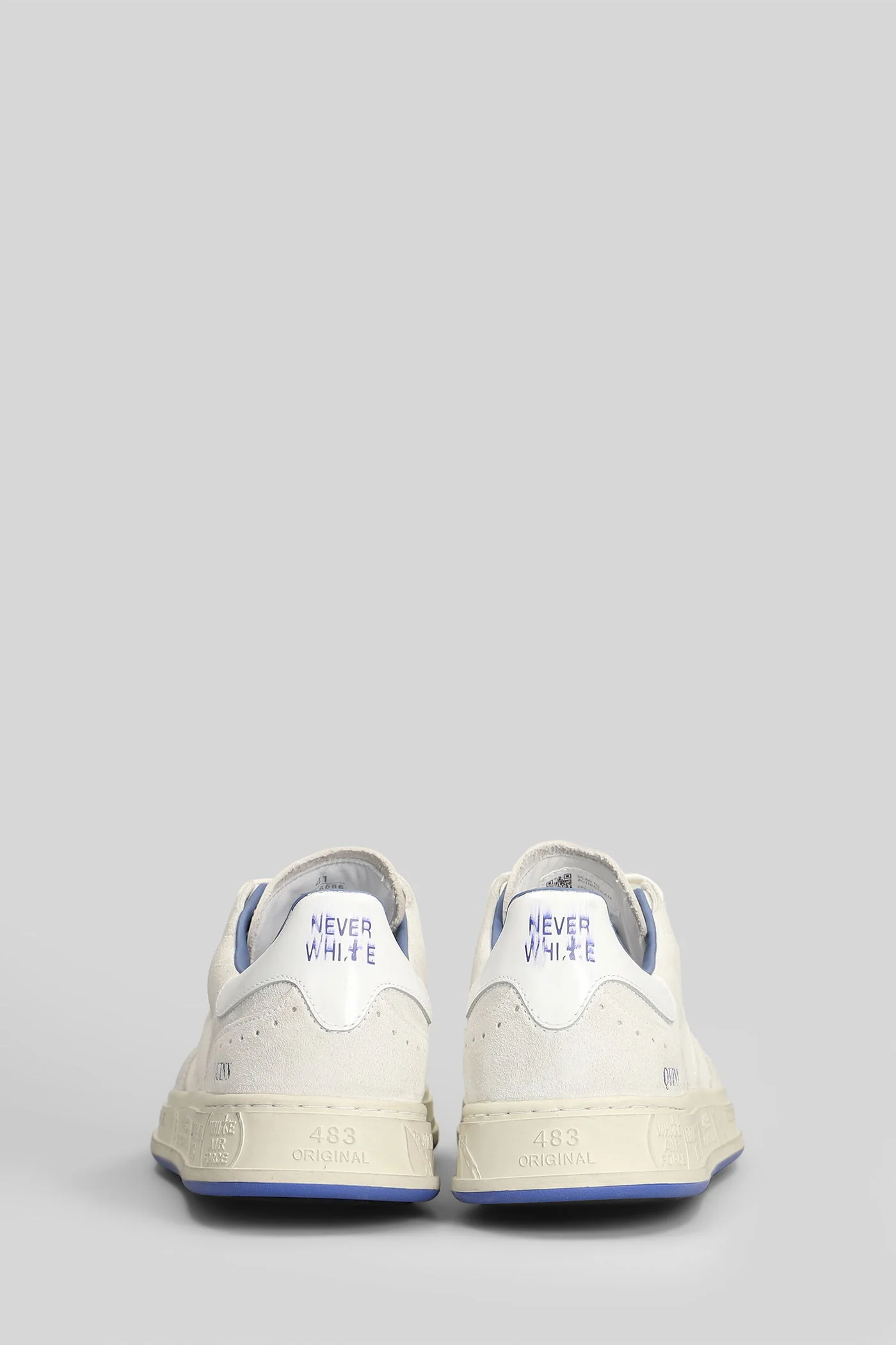 Quinn Sneakers in grey suede and leather - Image 4