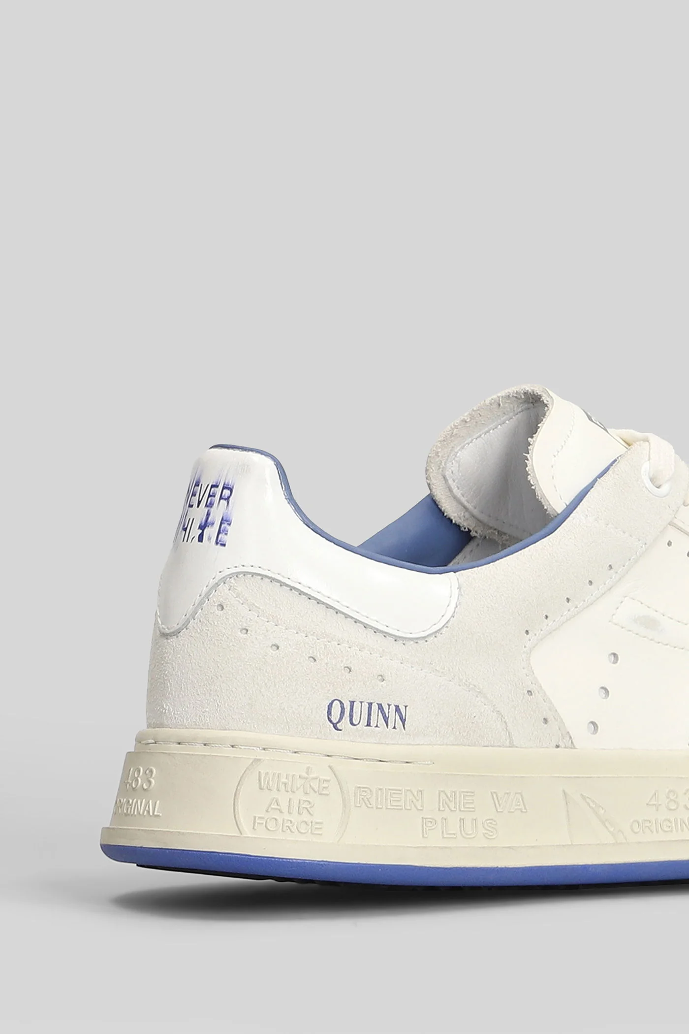 Quinn Sneakers in grey suede and leather - Image 5