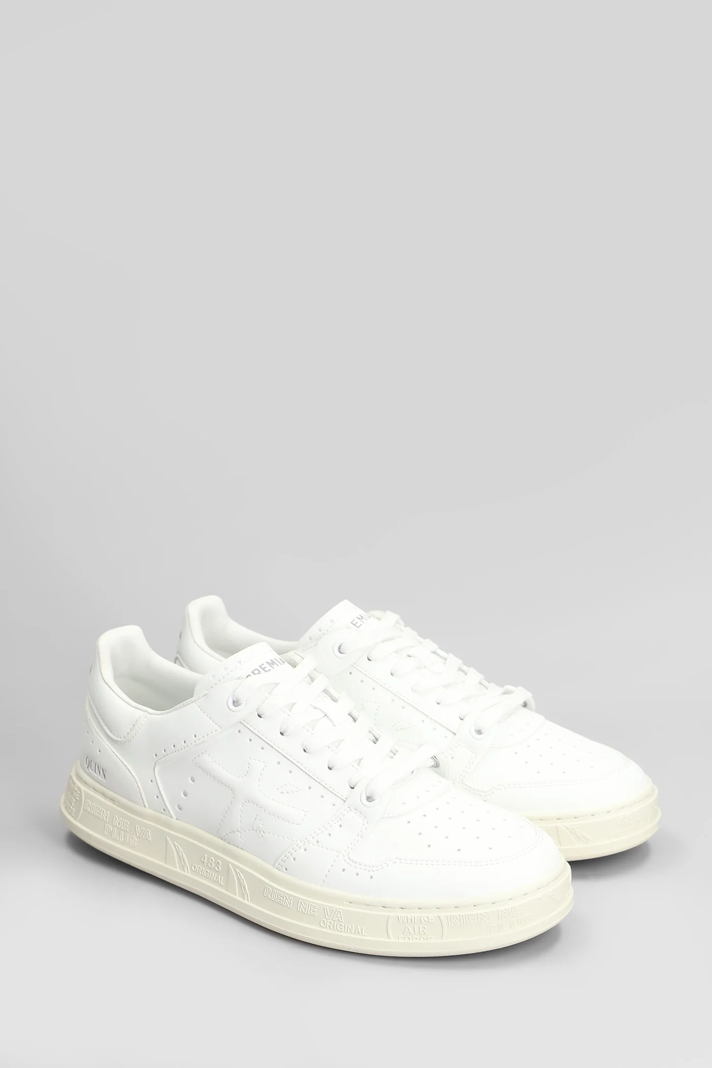 Quinn Sneakers in white leather - Image 2