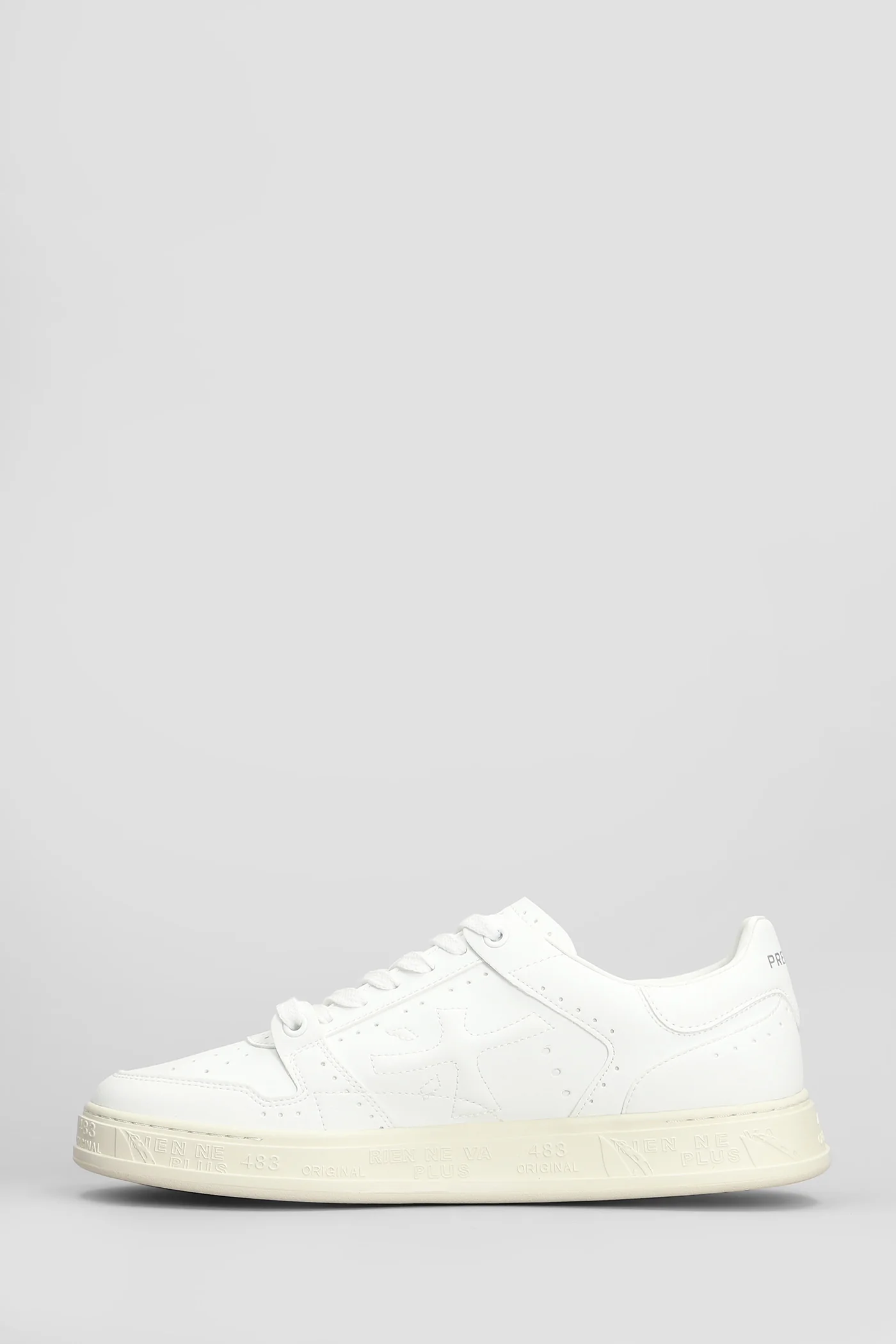 Quinn Sneakers in white leather - Image 3