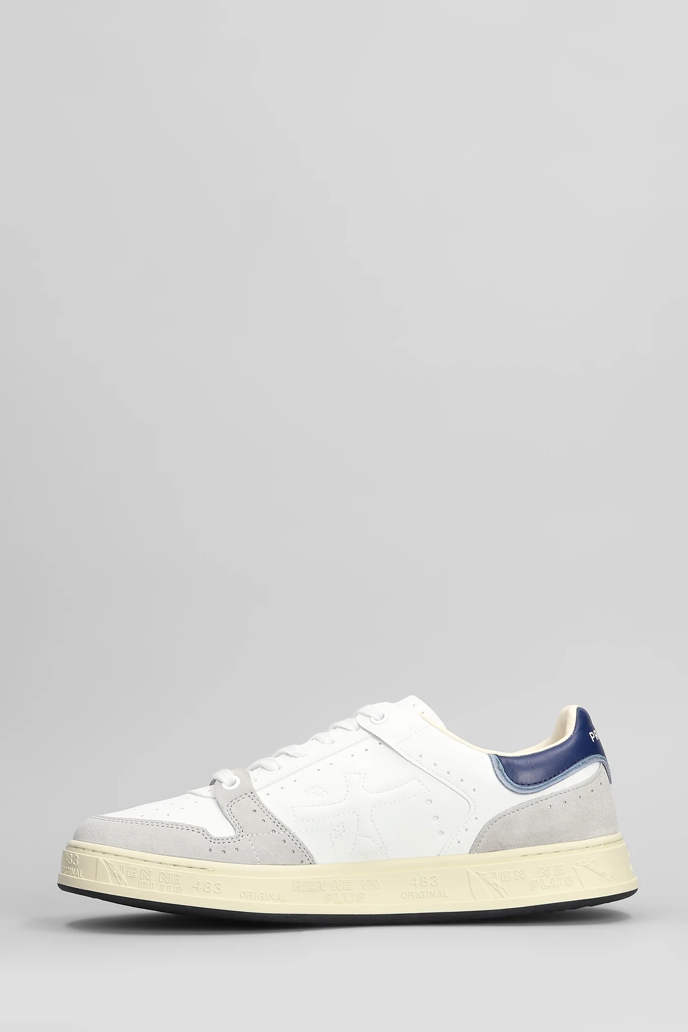 Quinn Sneakers in white leather - Image 3