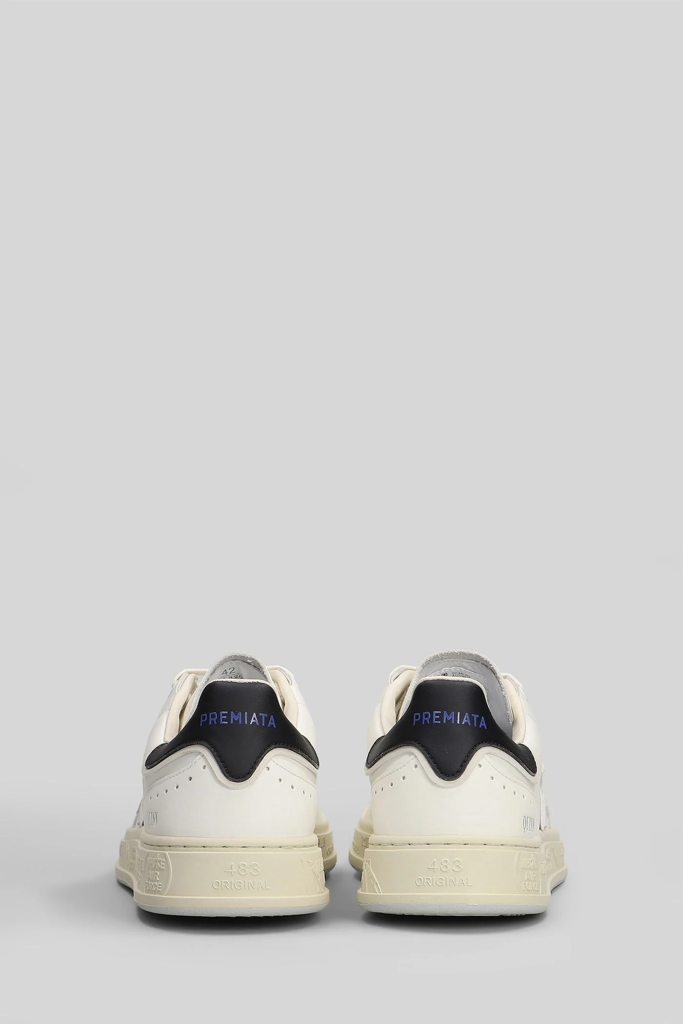 Quinn Sneakers in white leather - Image 4