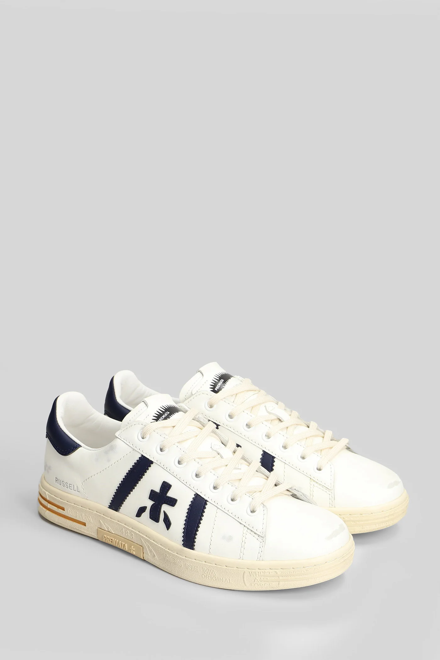 Russell Sneakers in white leather - Image 2