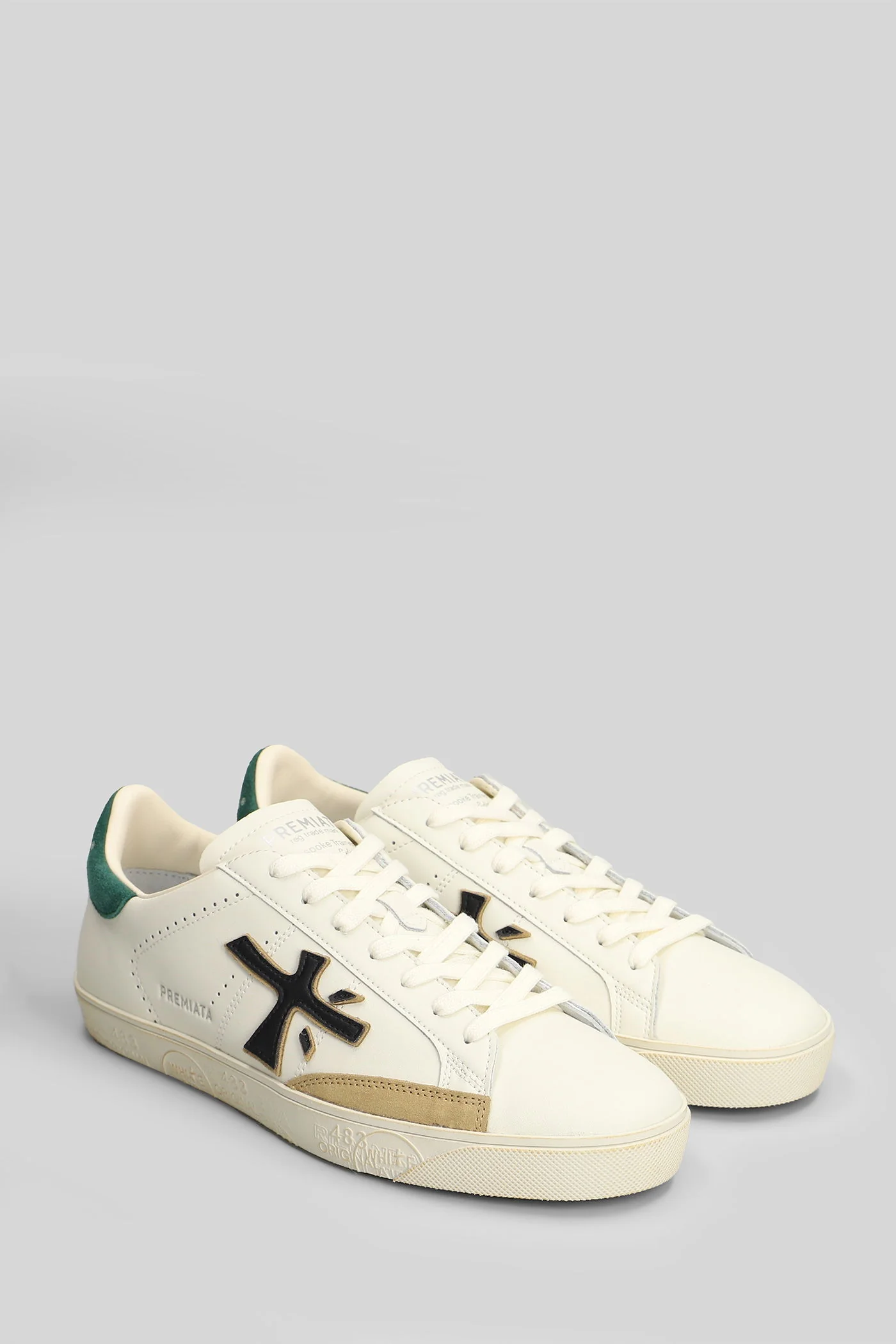 Steven Sneakers in beige leather - Image 2