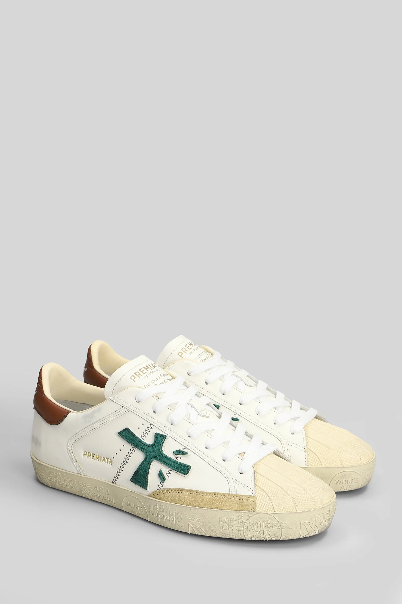 Steven Sneakers in white leather - Image 2