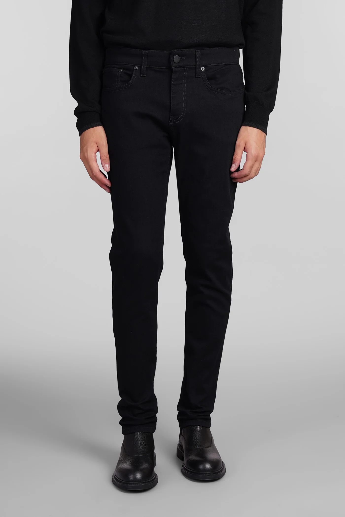 Jeans in black cotton