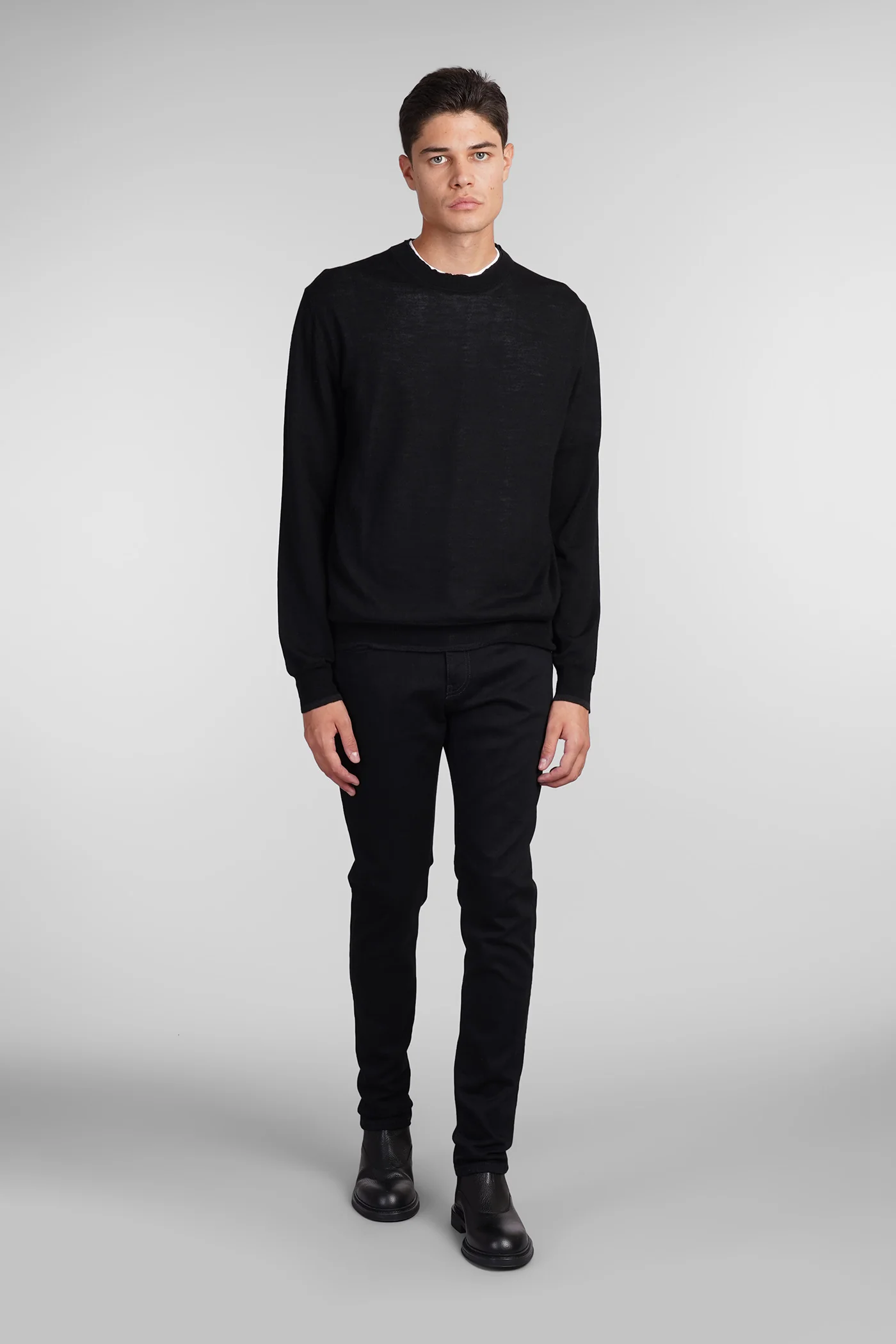 Jeans in black cotton - Image 2