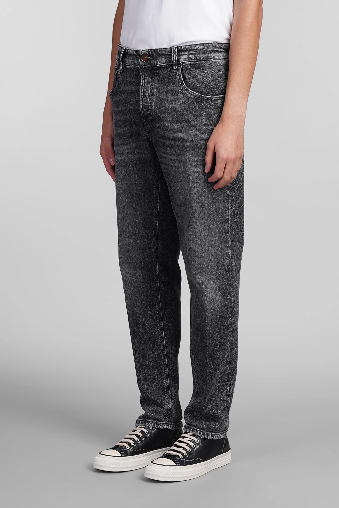 Jeans in black cotton - Image 4