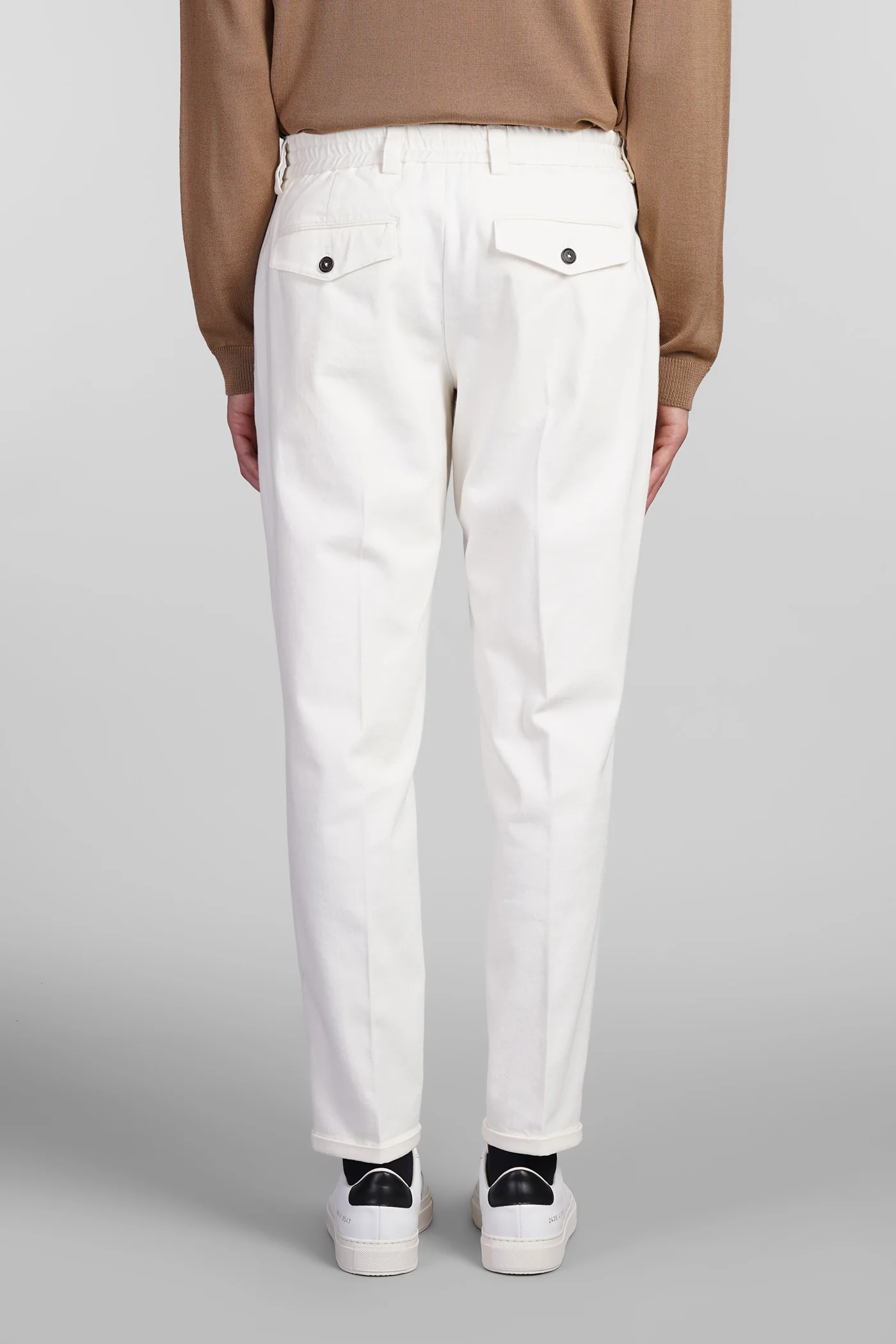 Pants in beige cotton - Image 3
