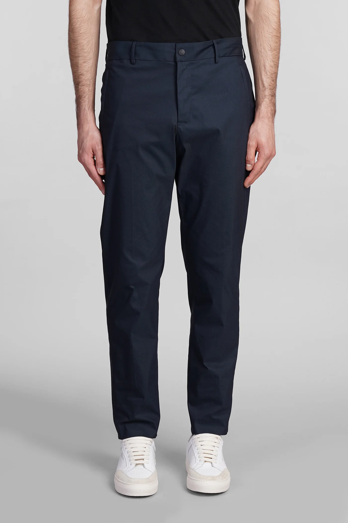 Pants in blue cotton