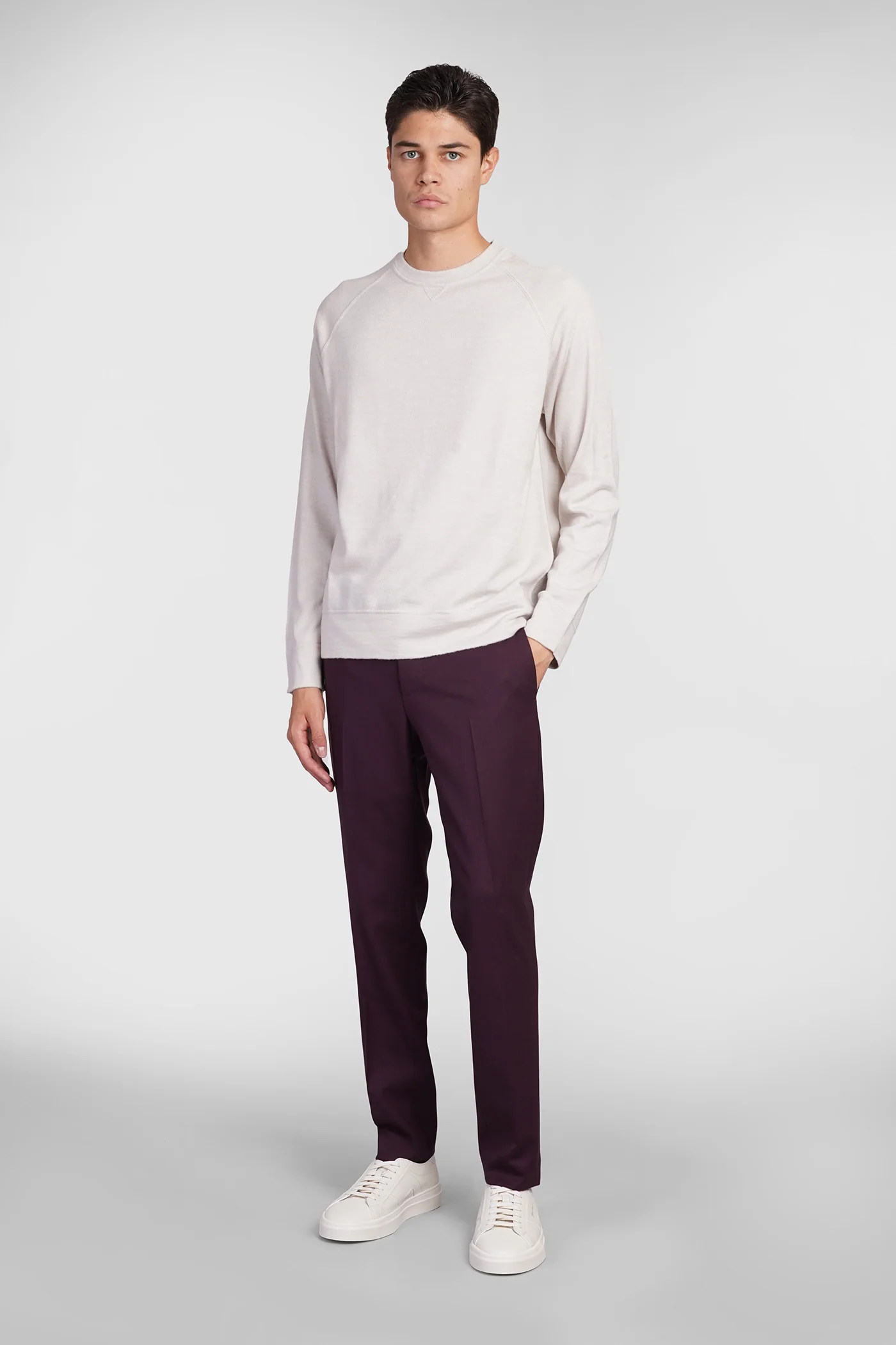 Pants in bordeaux wool - Image 2