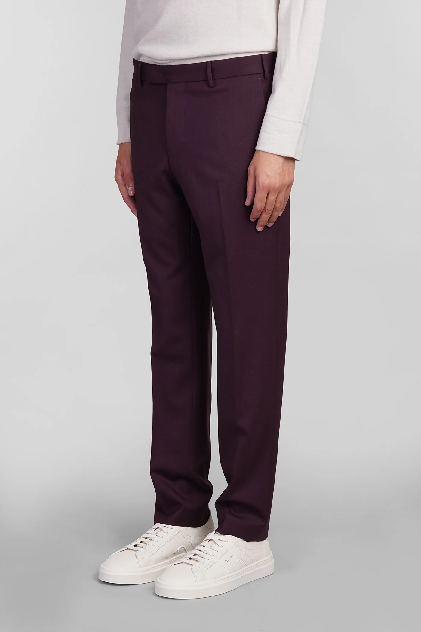 Pants in bordeaux wool - Image 4