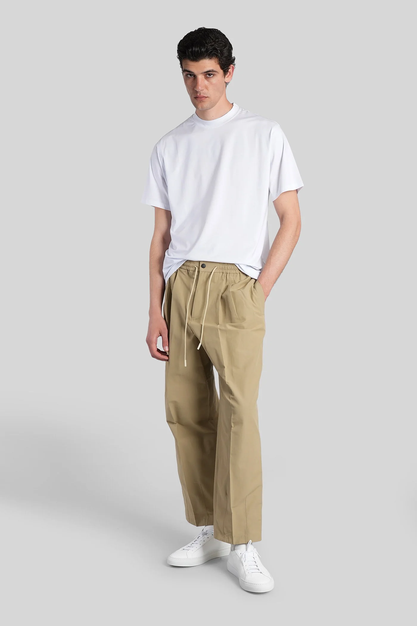 Ry02 Pants in beige cotton - Image 2