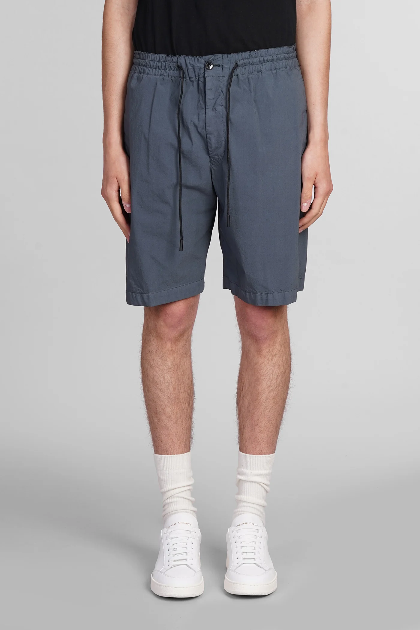 Shorts in grey cotton