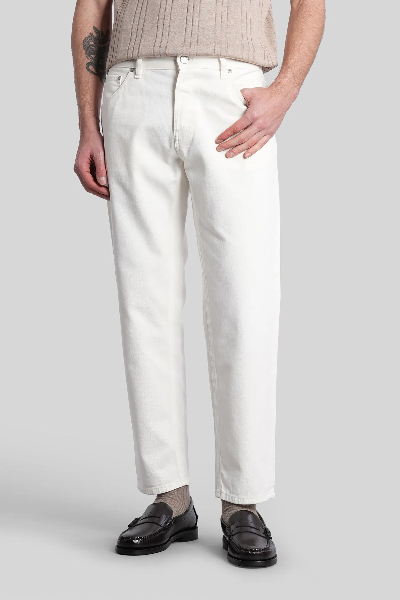 Tx14t0 Jeans in white denim