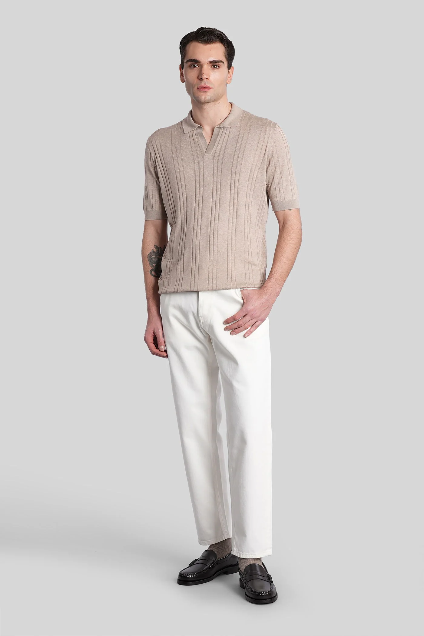 Tx14t0 Jeans in white denim - Image 2