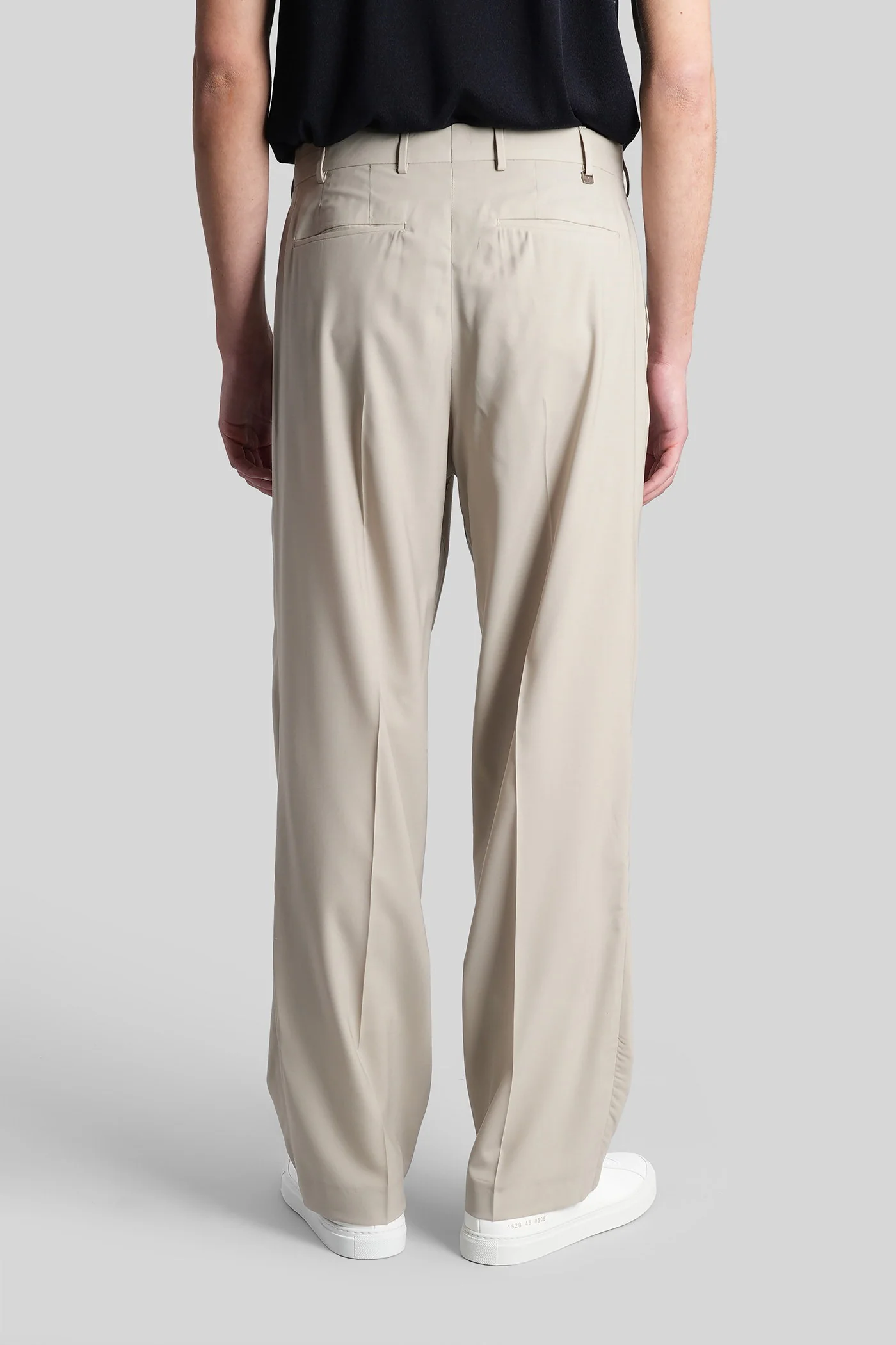 ZI56 Pants in beige wool - Image 3
