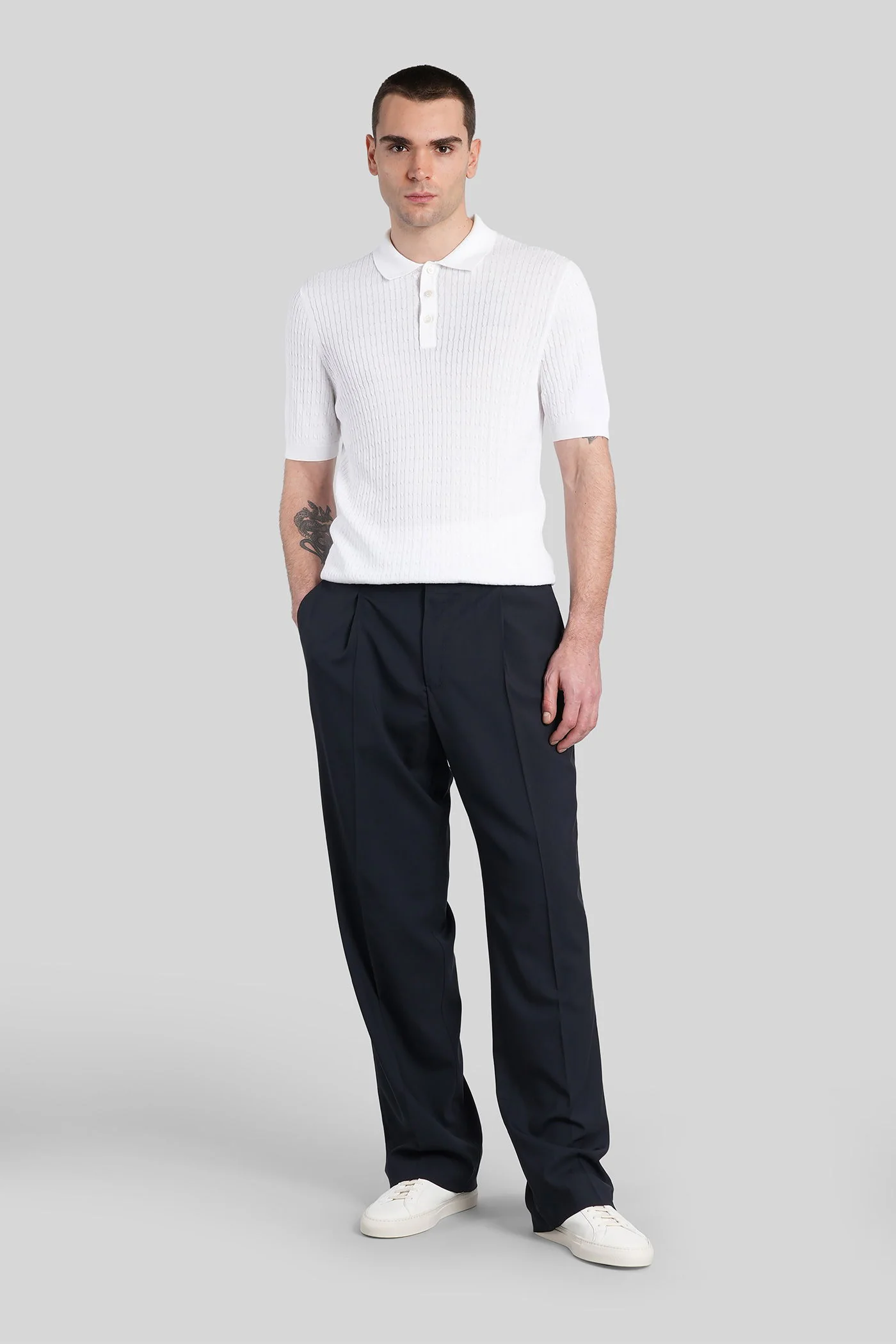 Zi56 Pants in blue wool - Image 2