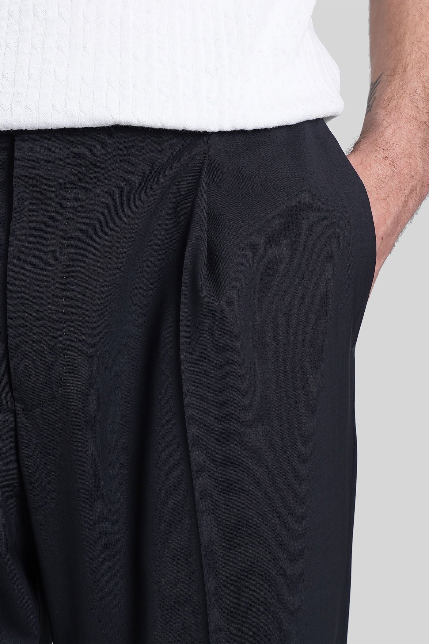 Zi56 Pants in blue wool - Image 4