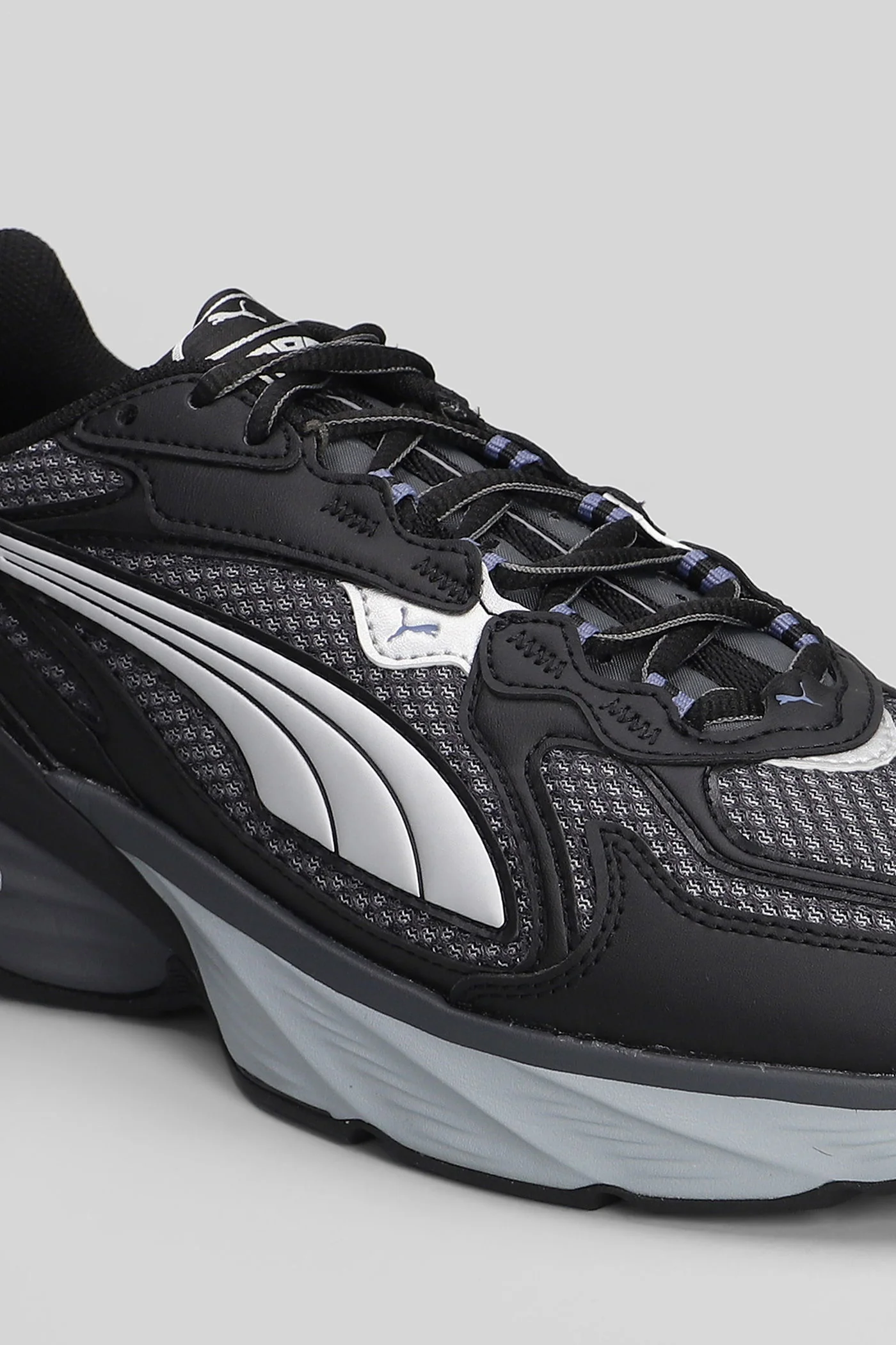 Fade Nitro Ls Sneakers in black leather and fabric - Image 5