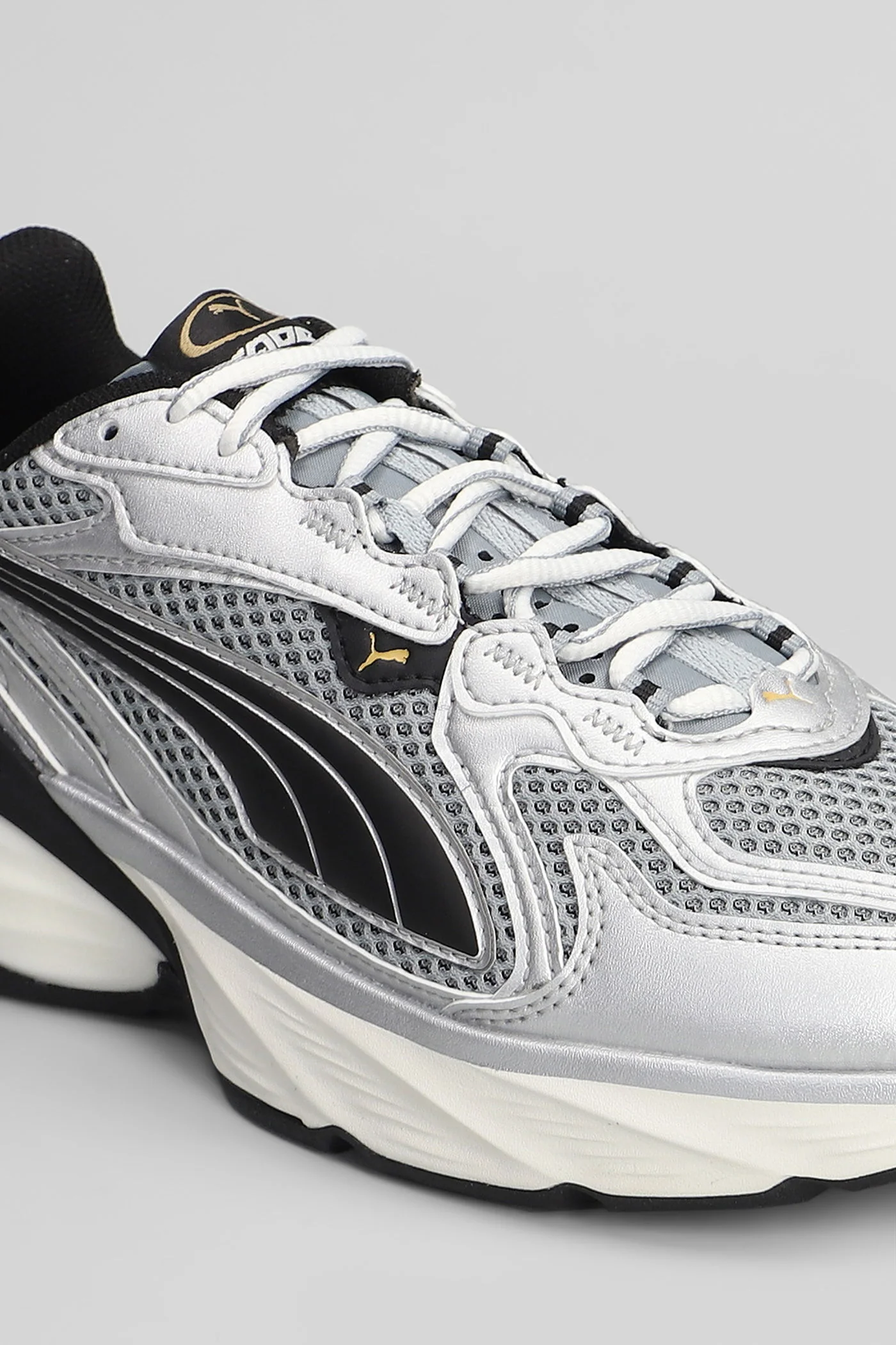 Fade Nitro Ls Sneakers in grey leather and fabric - Image 10