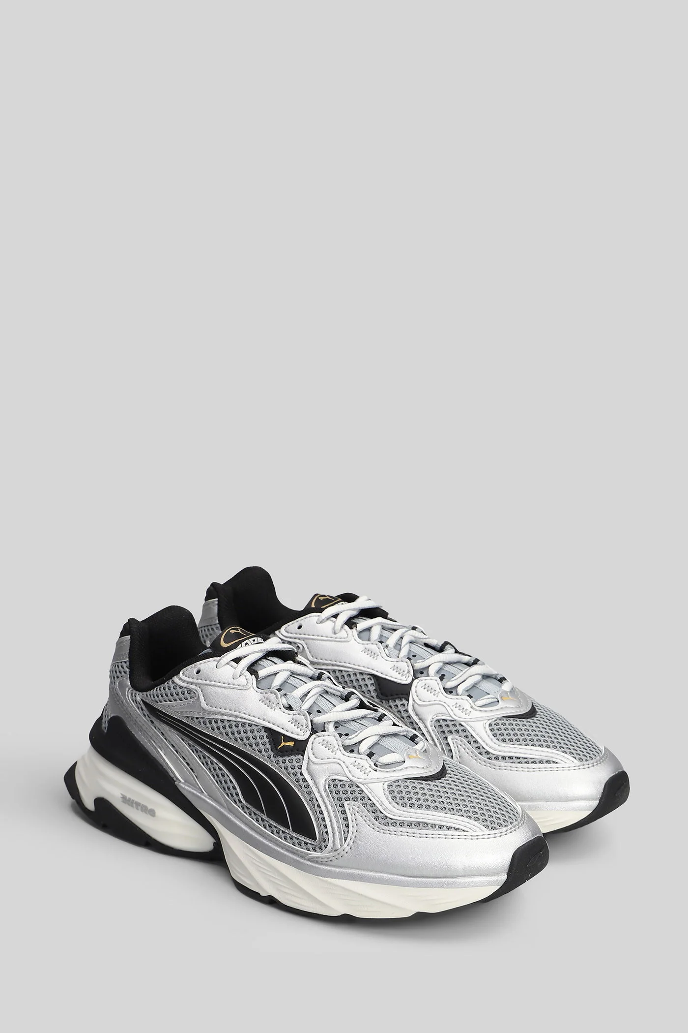 Fade Nitro Ls Sneakers in grey leather and fabric - Image 7