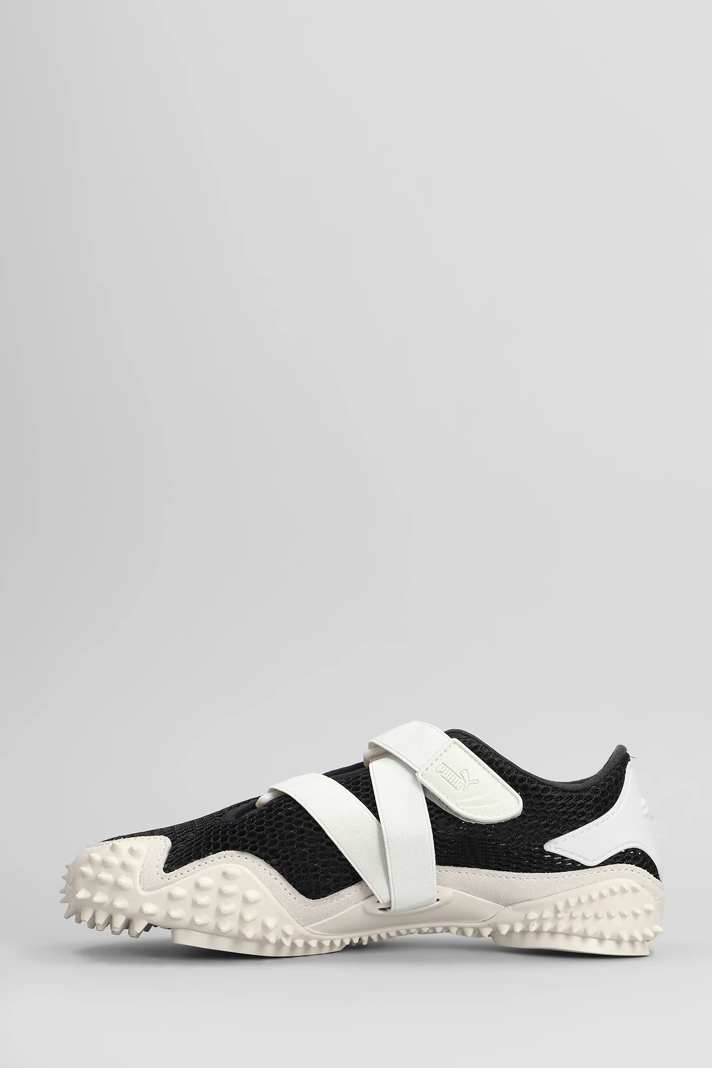 Mostro Mesh Sneakers in black leather and fabric - Image 3