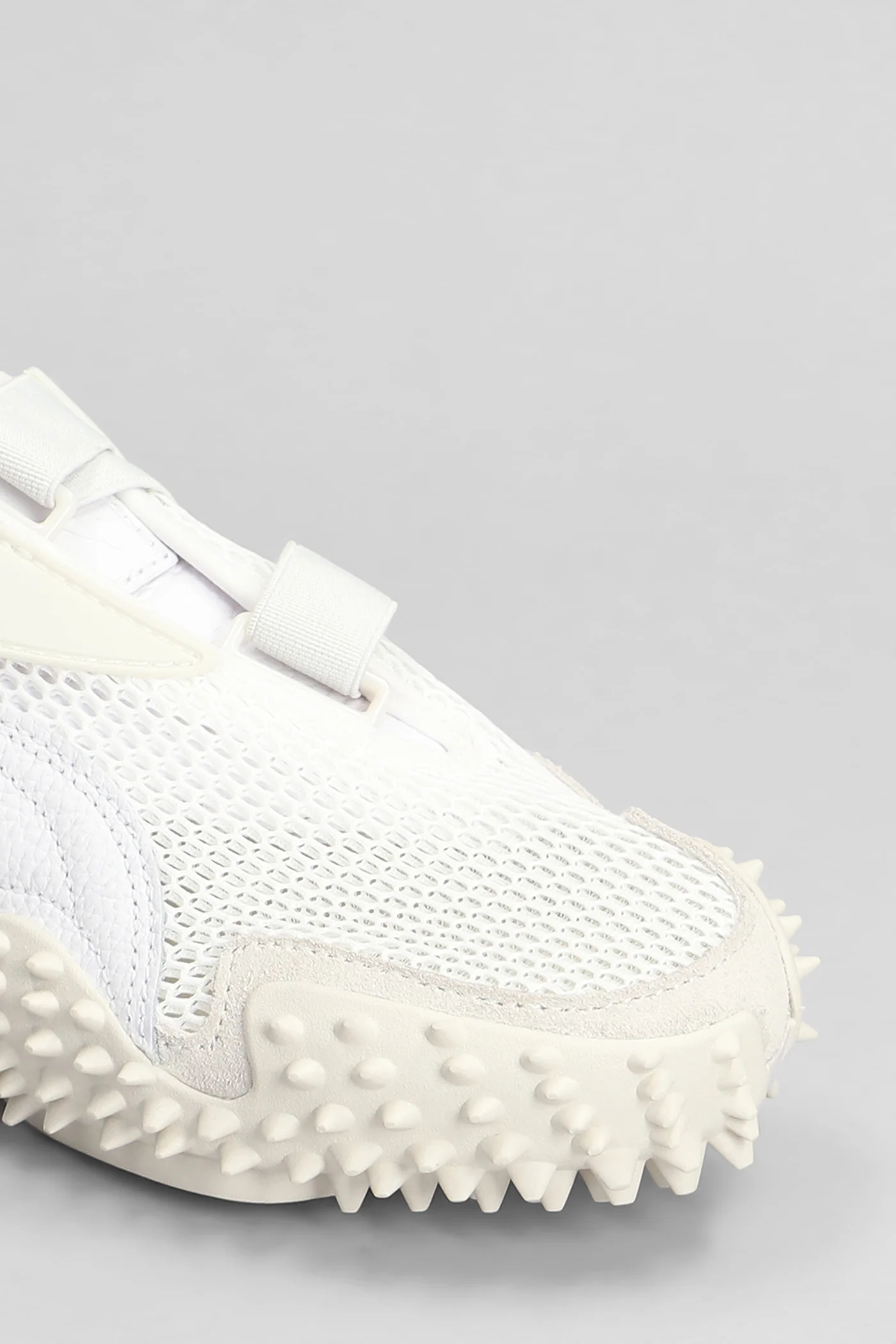 Mostro Mesh Sneakers in white leather and fabric - Image 5