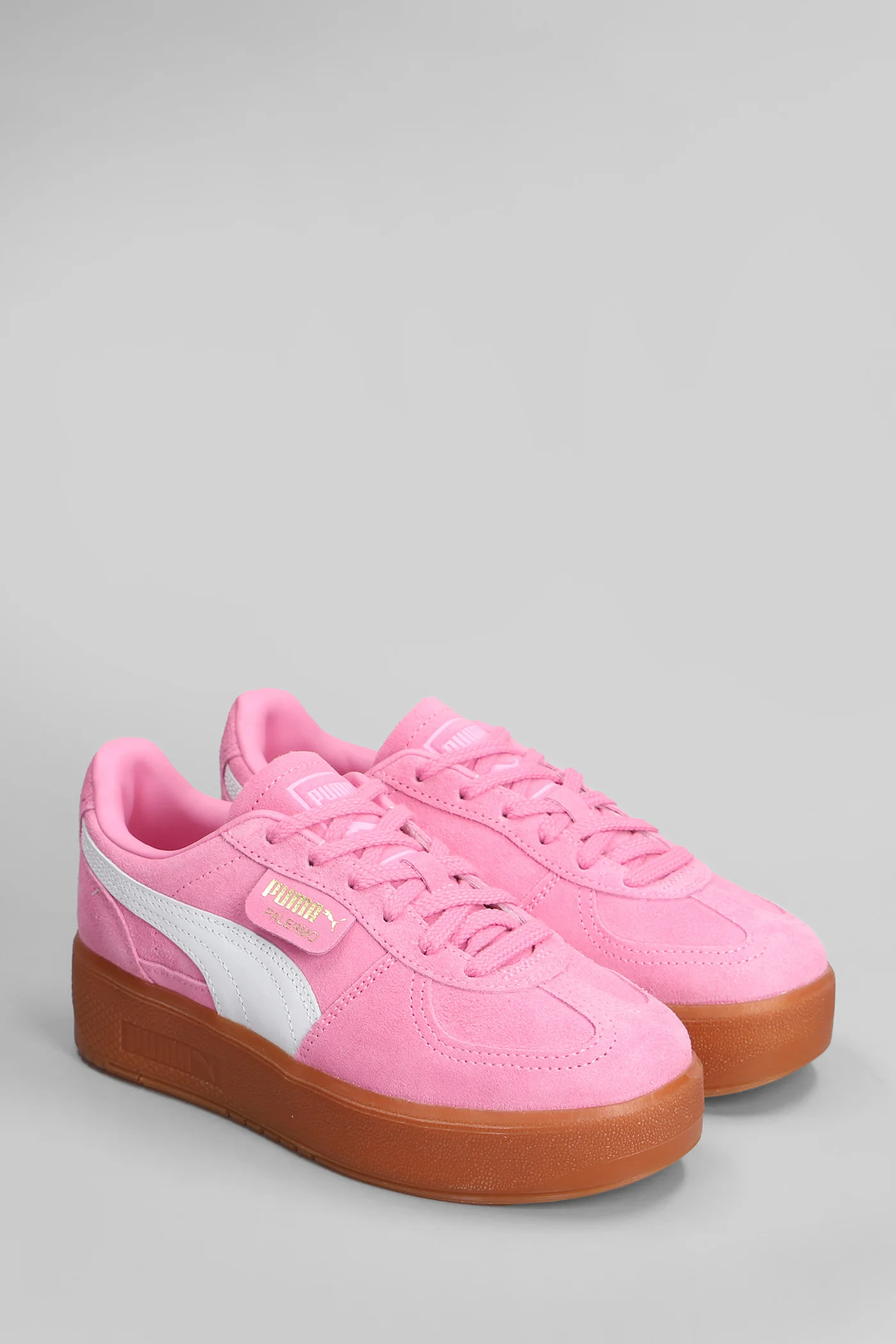 Palermo Elevata Wns Sneakers in rose-pink suede and leather - Image 2