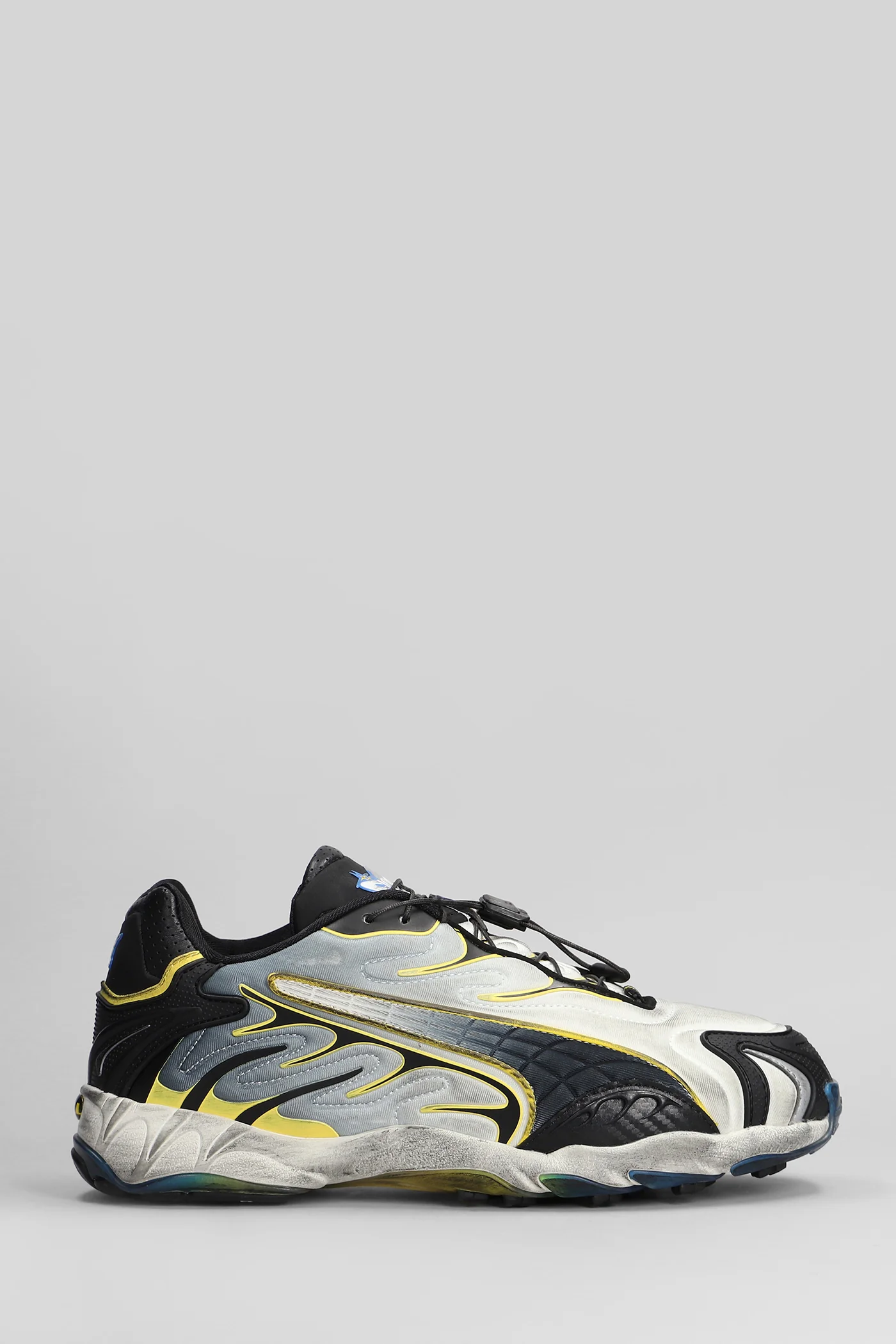 Asap Rocky Inhale Sneakers in white leather and fabric