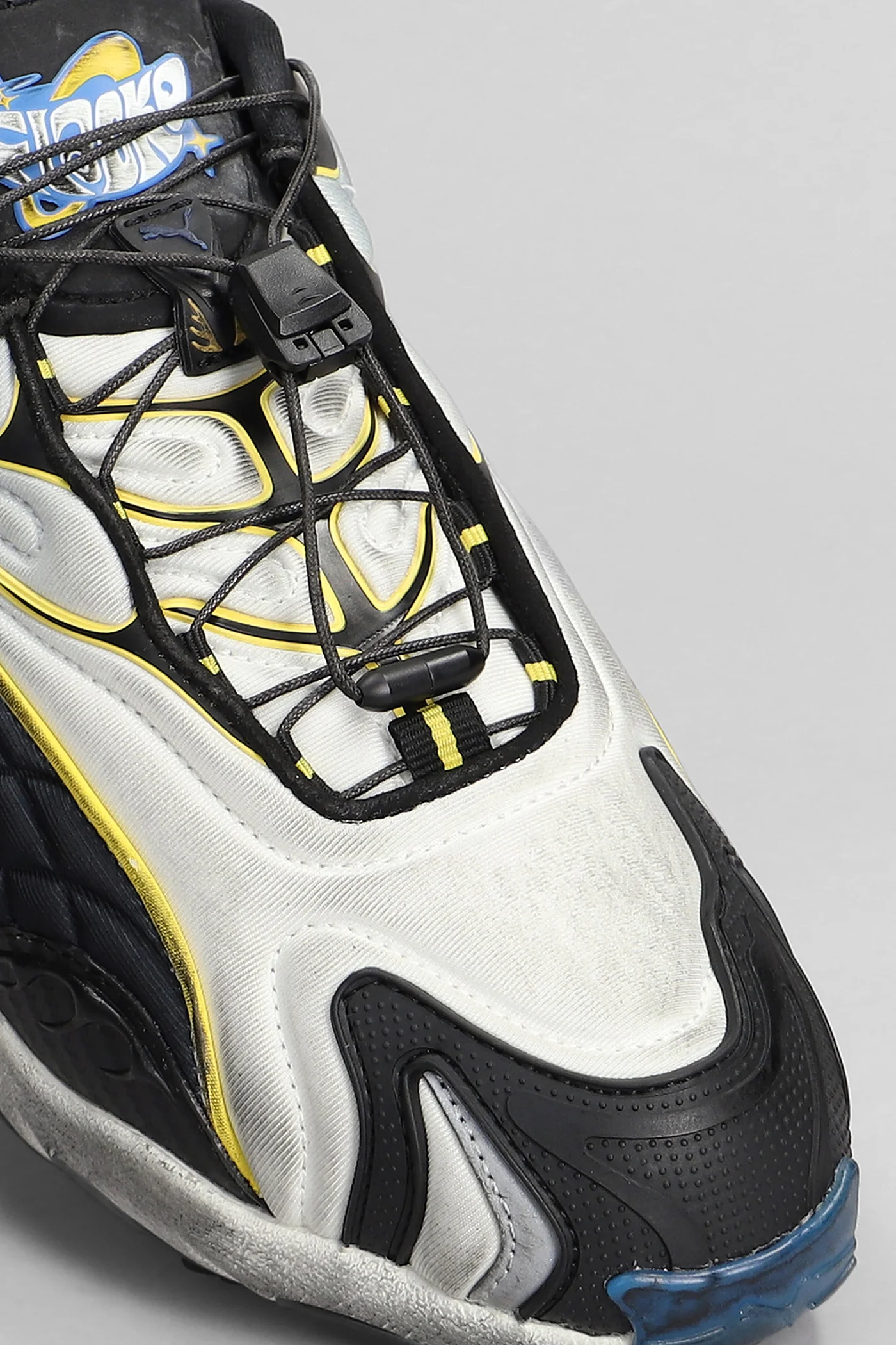 Asap Rocky Inhale Sneakers in white leather and fabric - Image 5