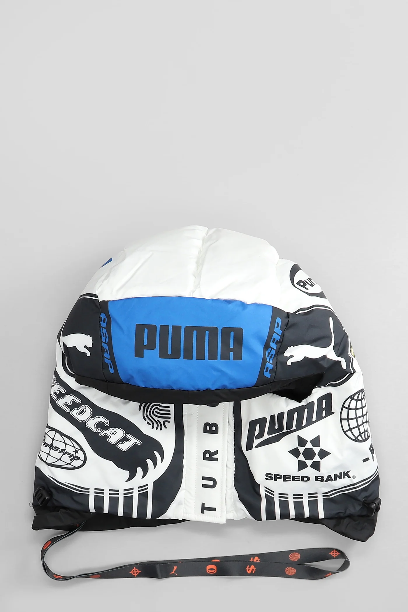 Padded Balaclava Alp Hats in white polyester
