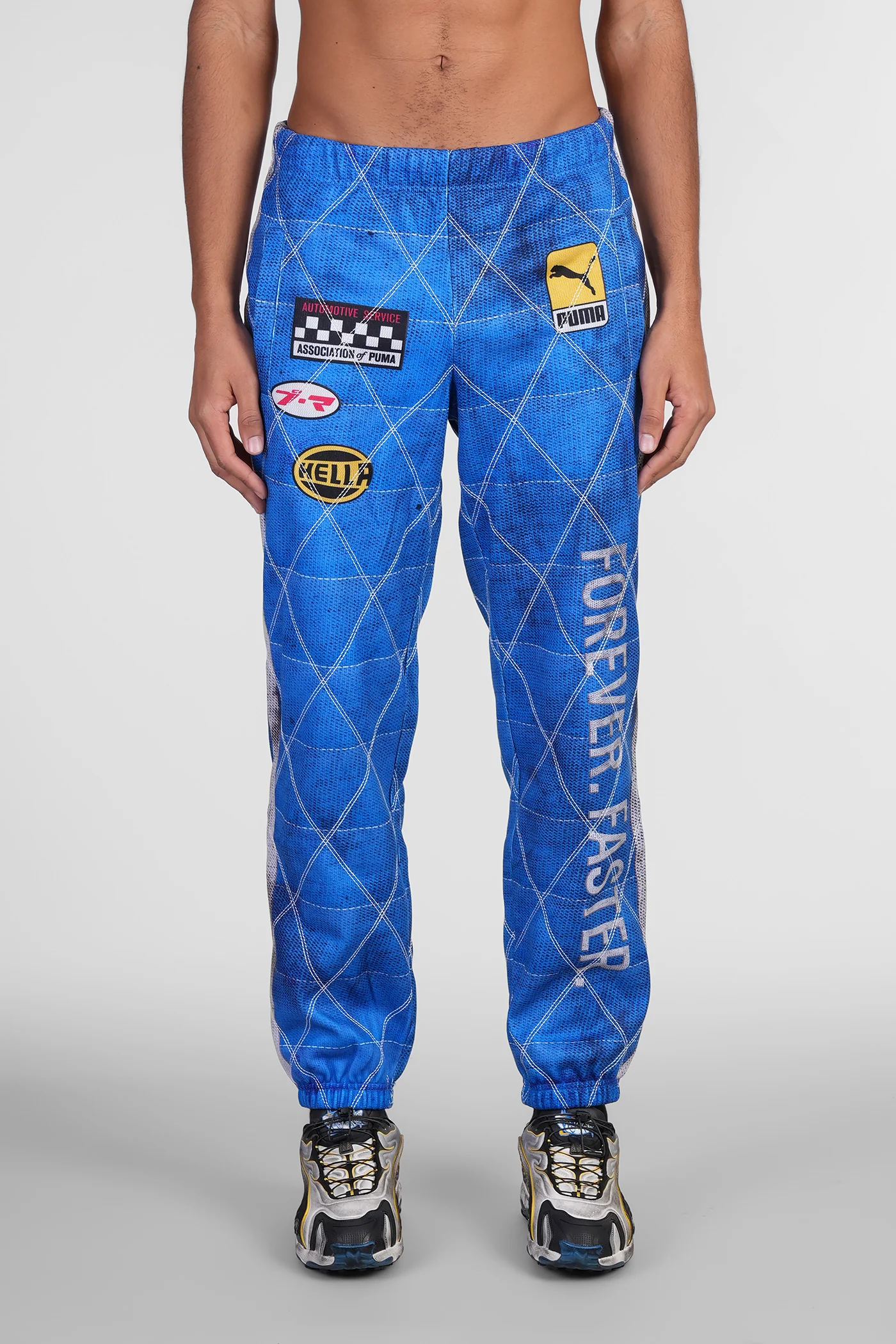 Quilt Sweat Pant Pants in blue polyester