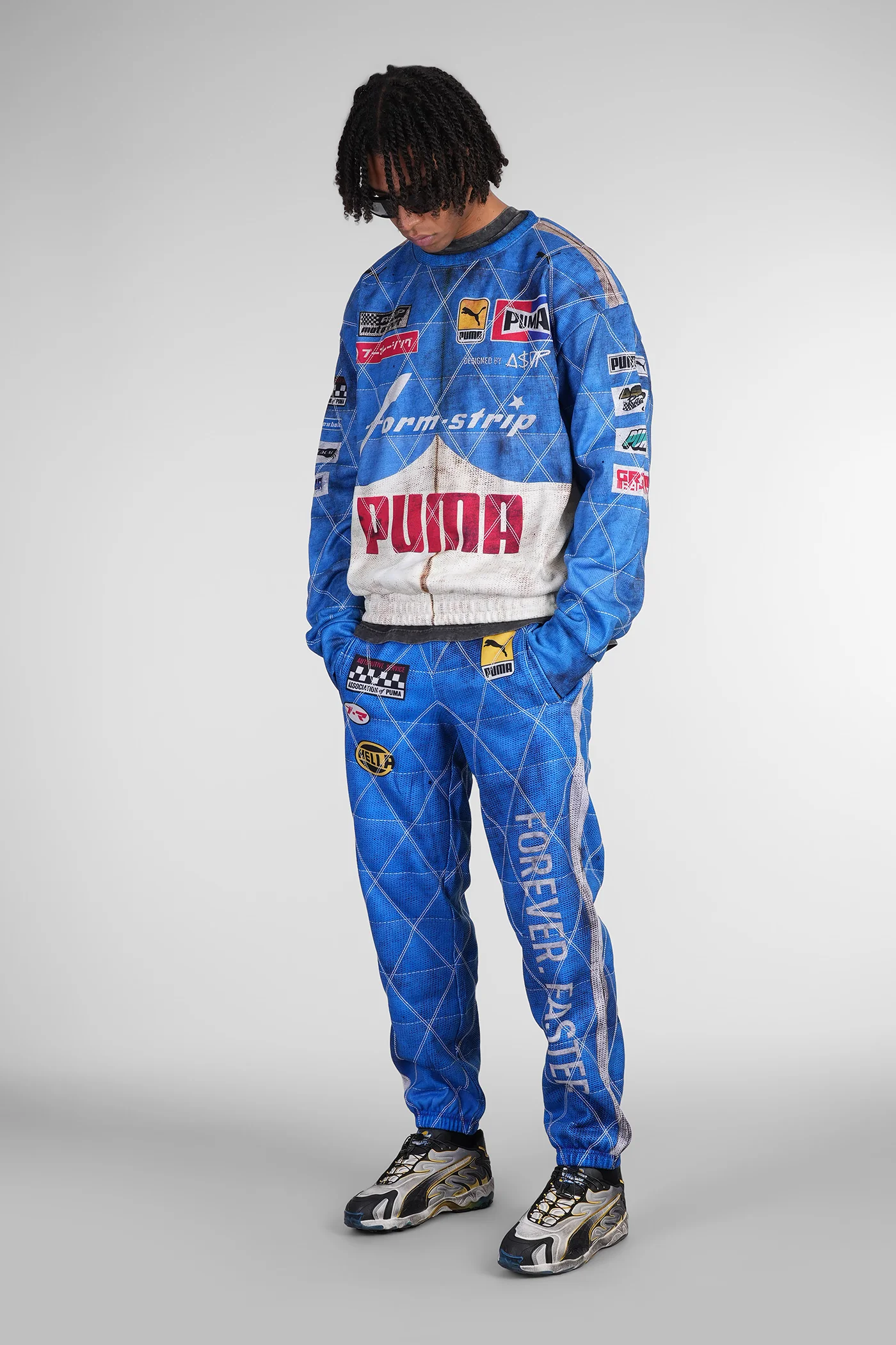 Quilt Sweat Pant Pants in blue polyester - Image 2