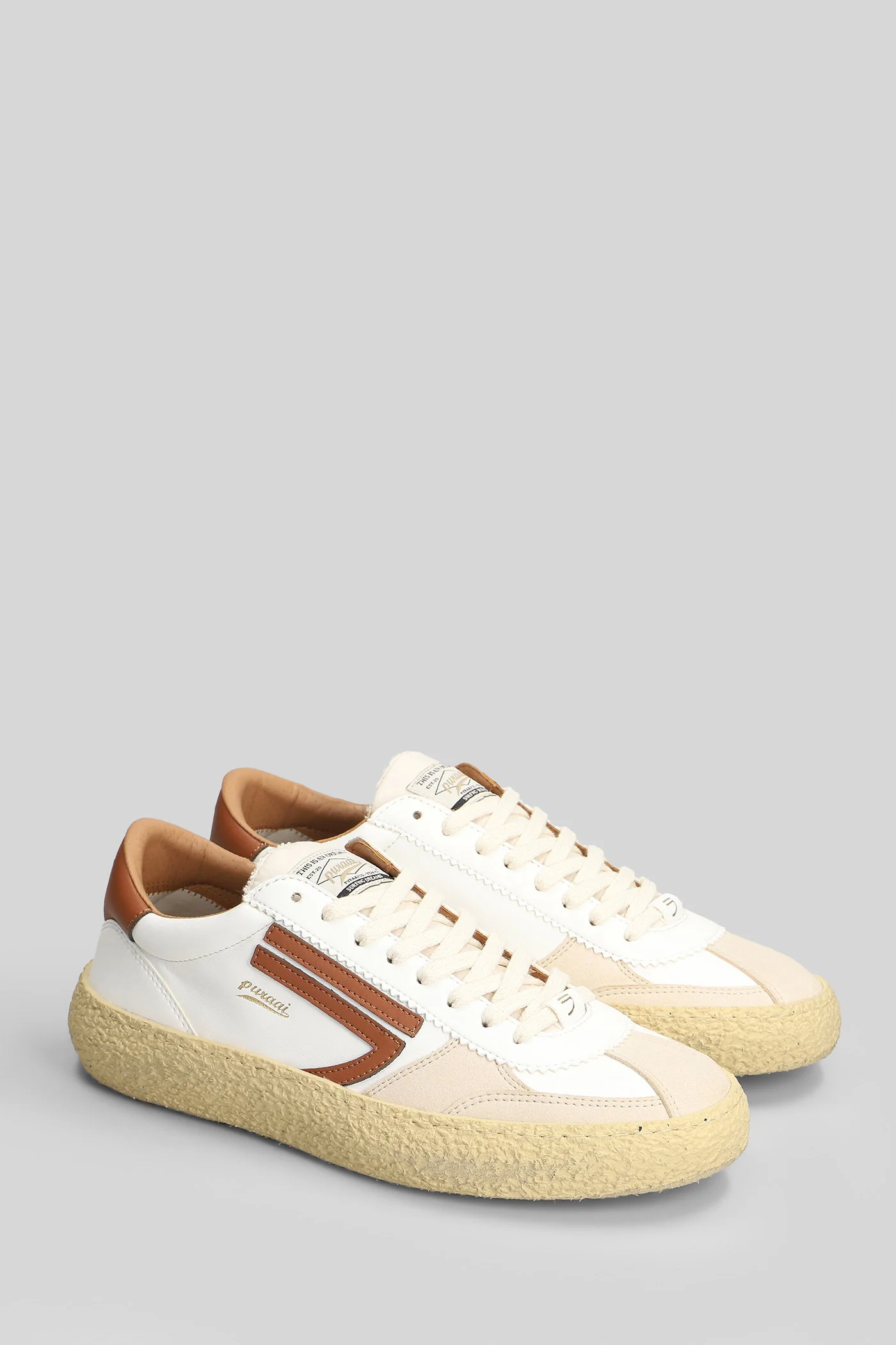 1.01 Vintage Sneakers in white leather - Image 2