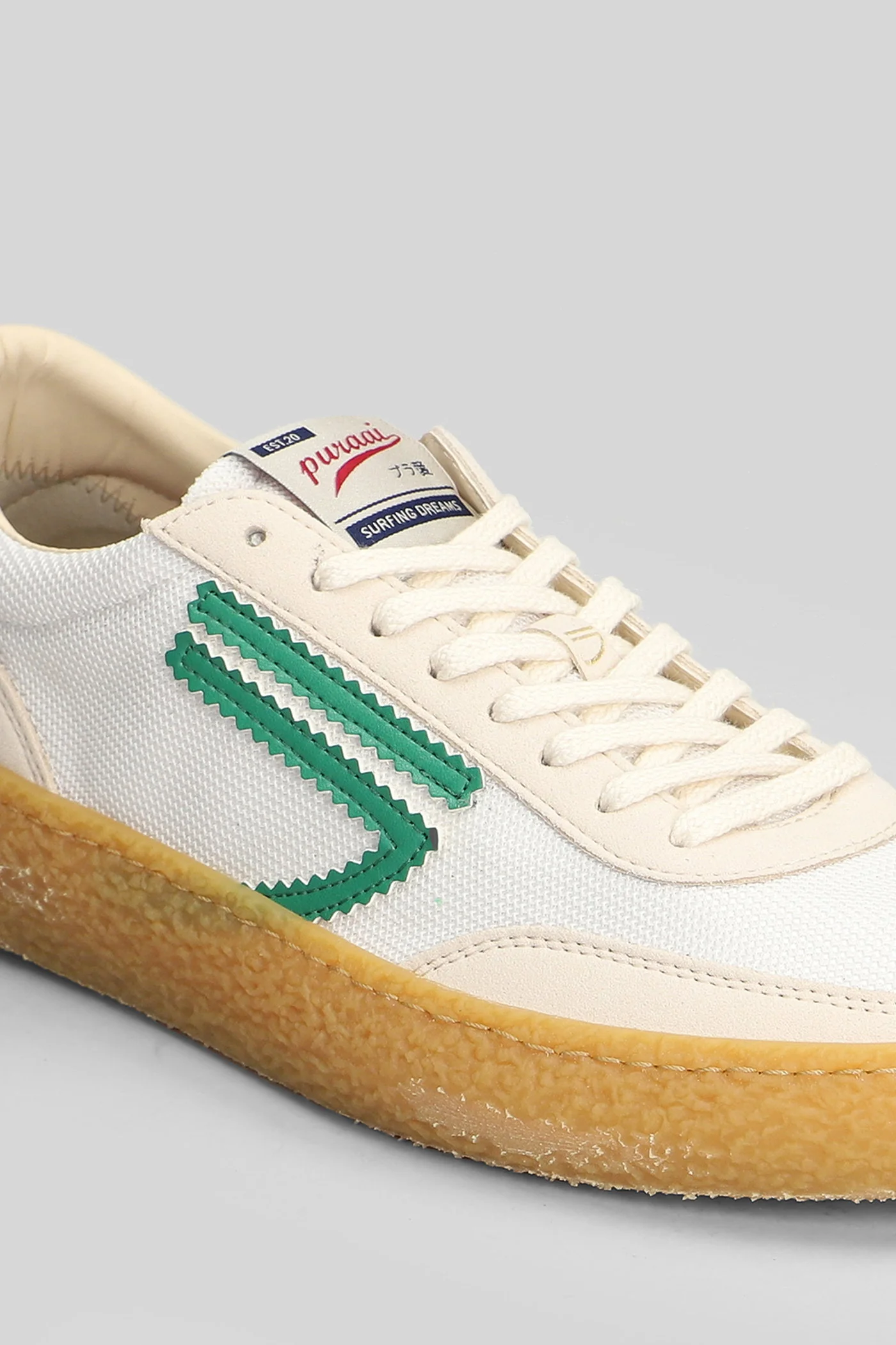 4.05 Polly Sneakers in white Suede and fabric - Image 5