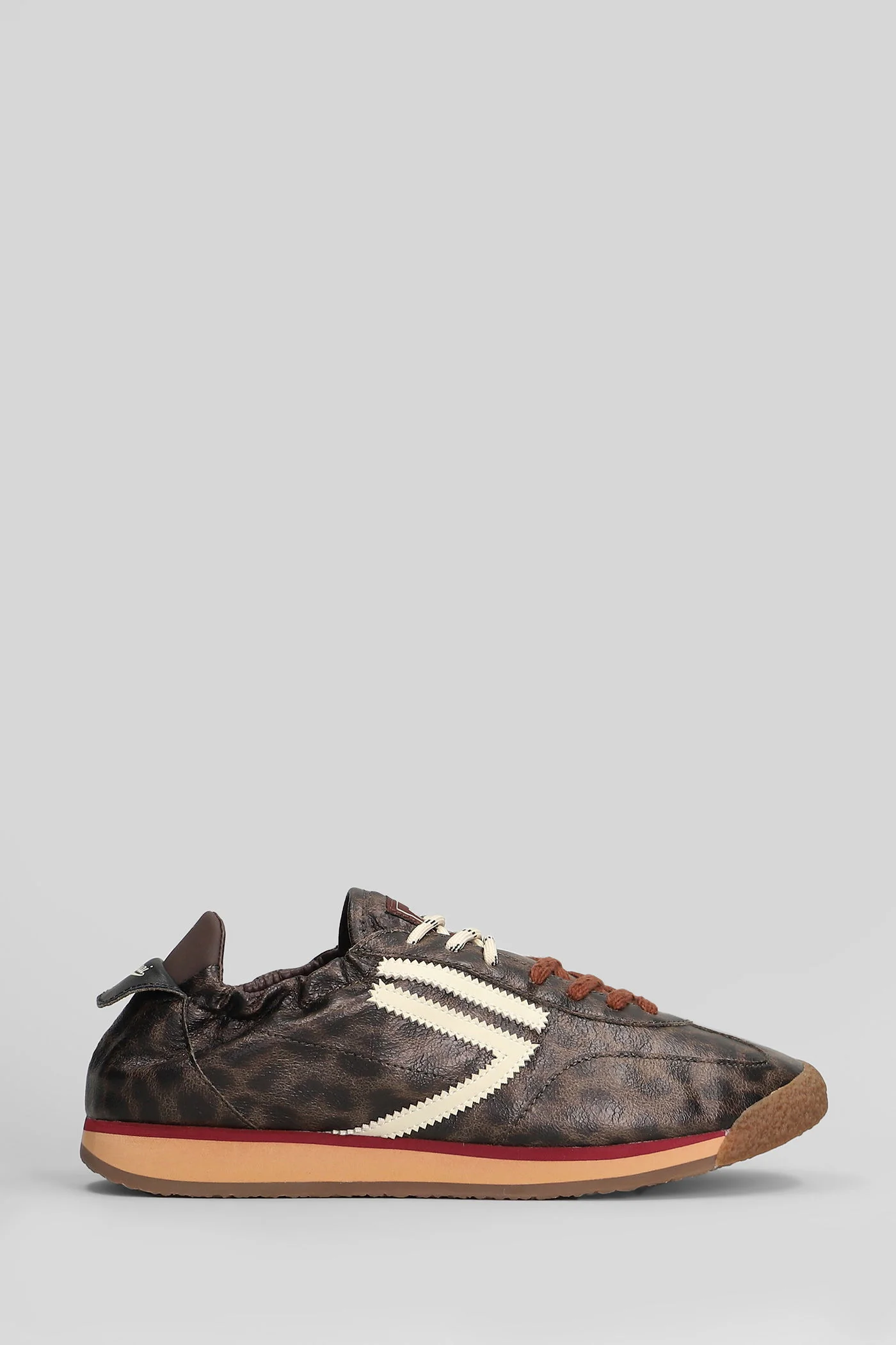 Sneakers in Animalier leather