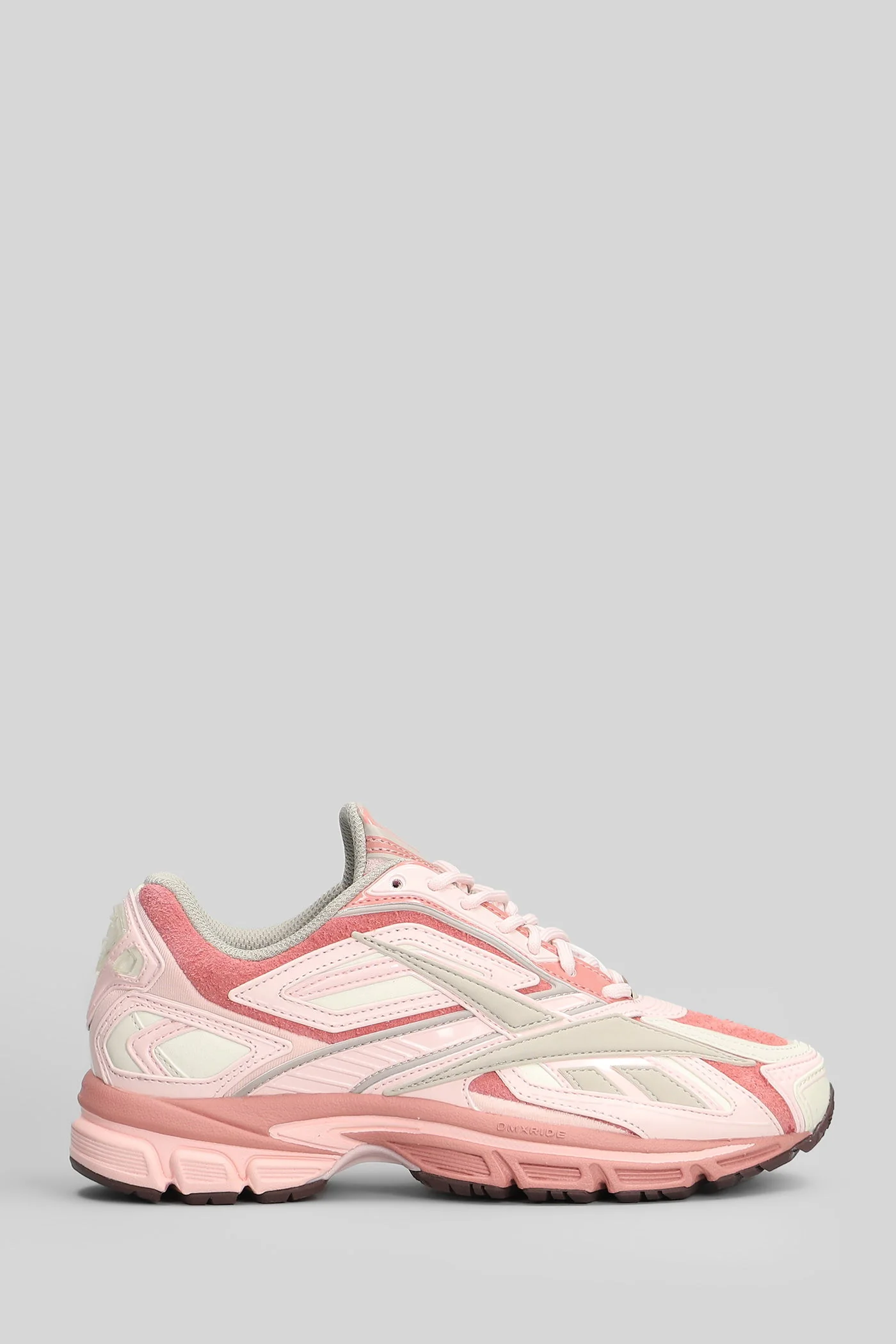 Premier road ultra Sneakers in rose-pink suede and leather