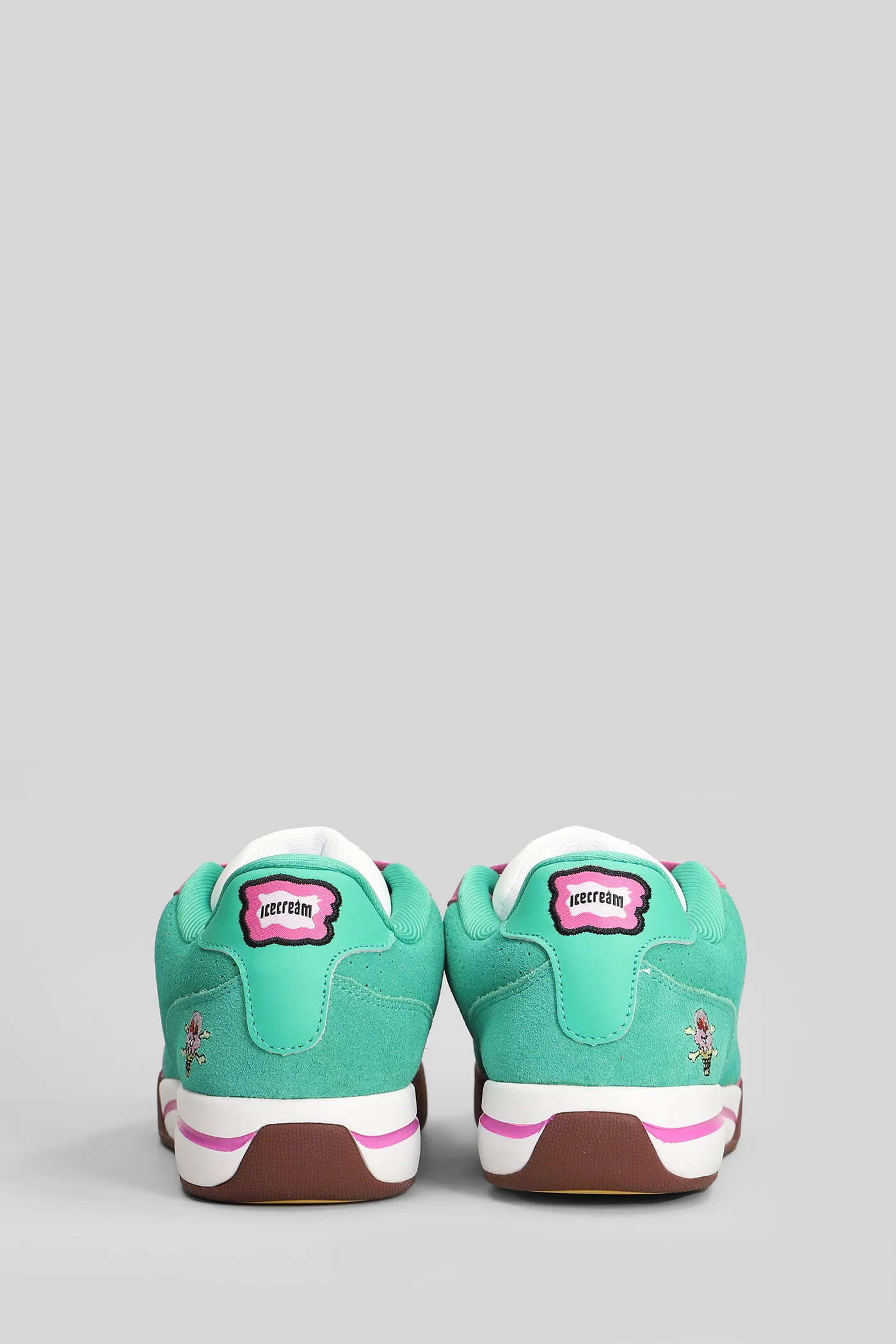 Ice Cream Board Flip Sneakers in green suede - Image 4